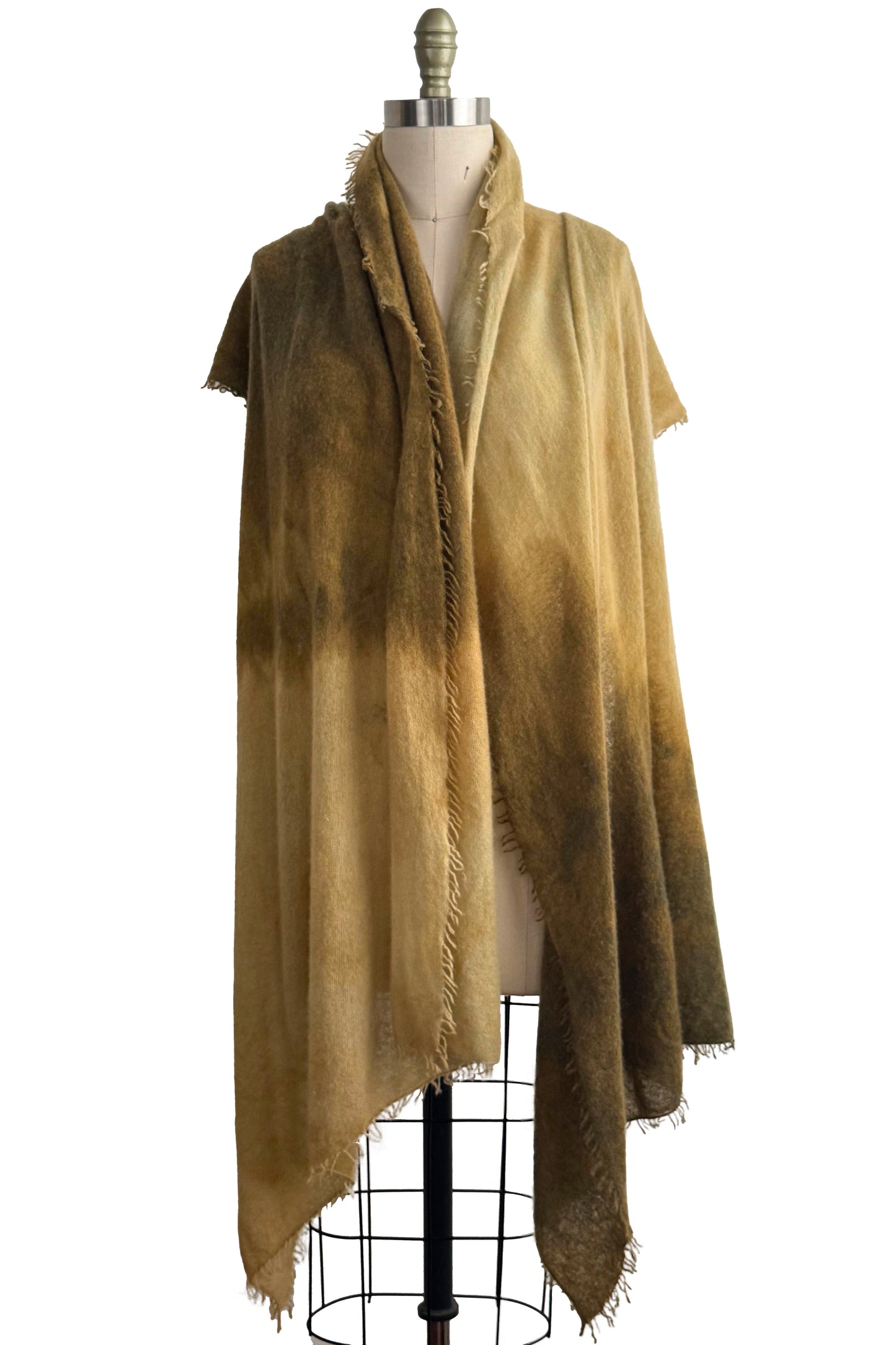Shawl | Cashmere | Ombre Dyed | Gold & Bronze