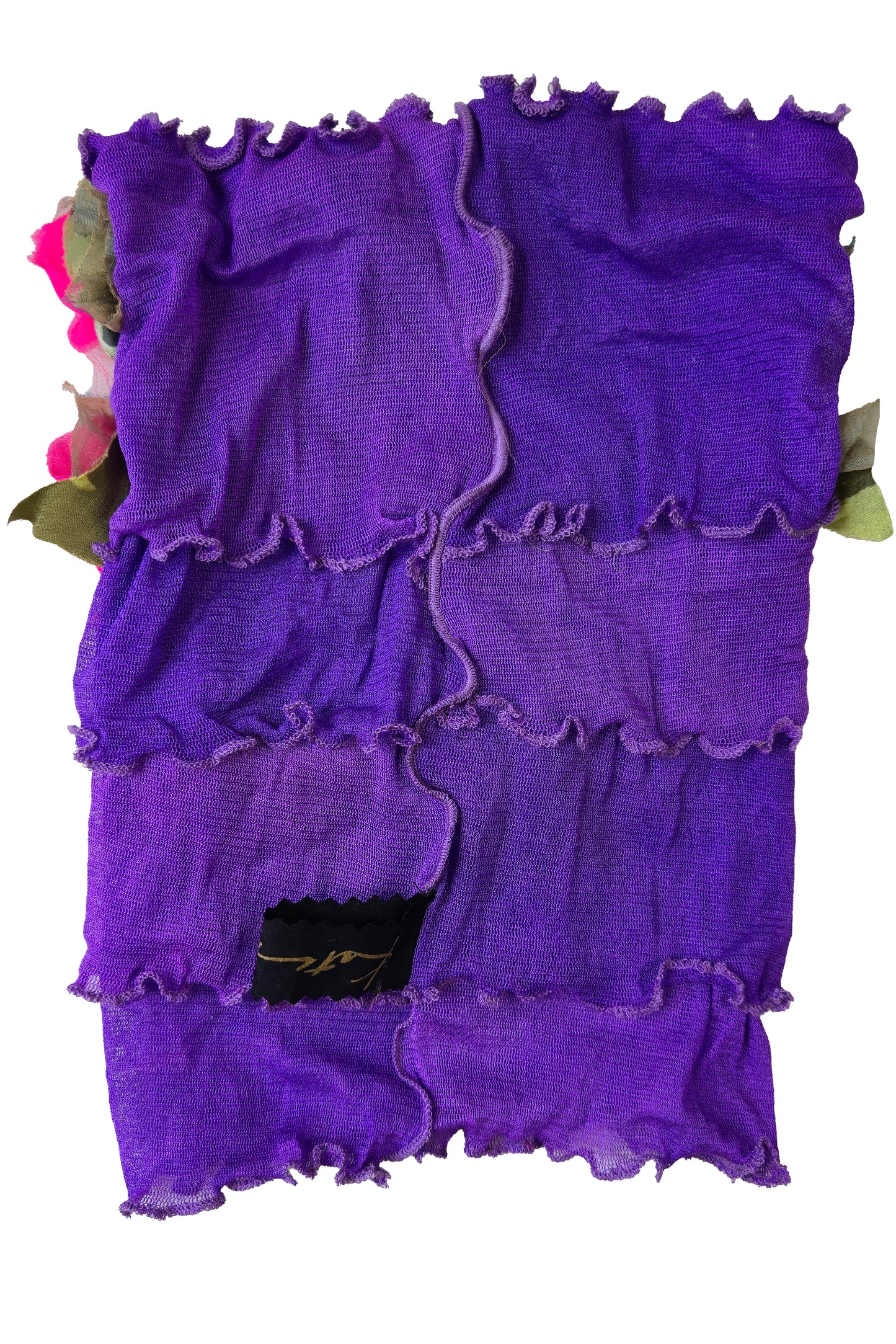 Flower Collar Headband | Reclaimed Silks | Purple, Magenta & Fuchsia