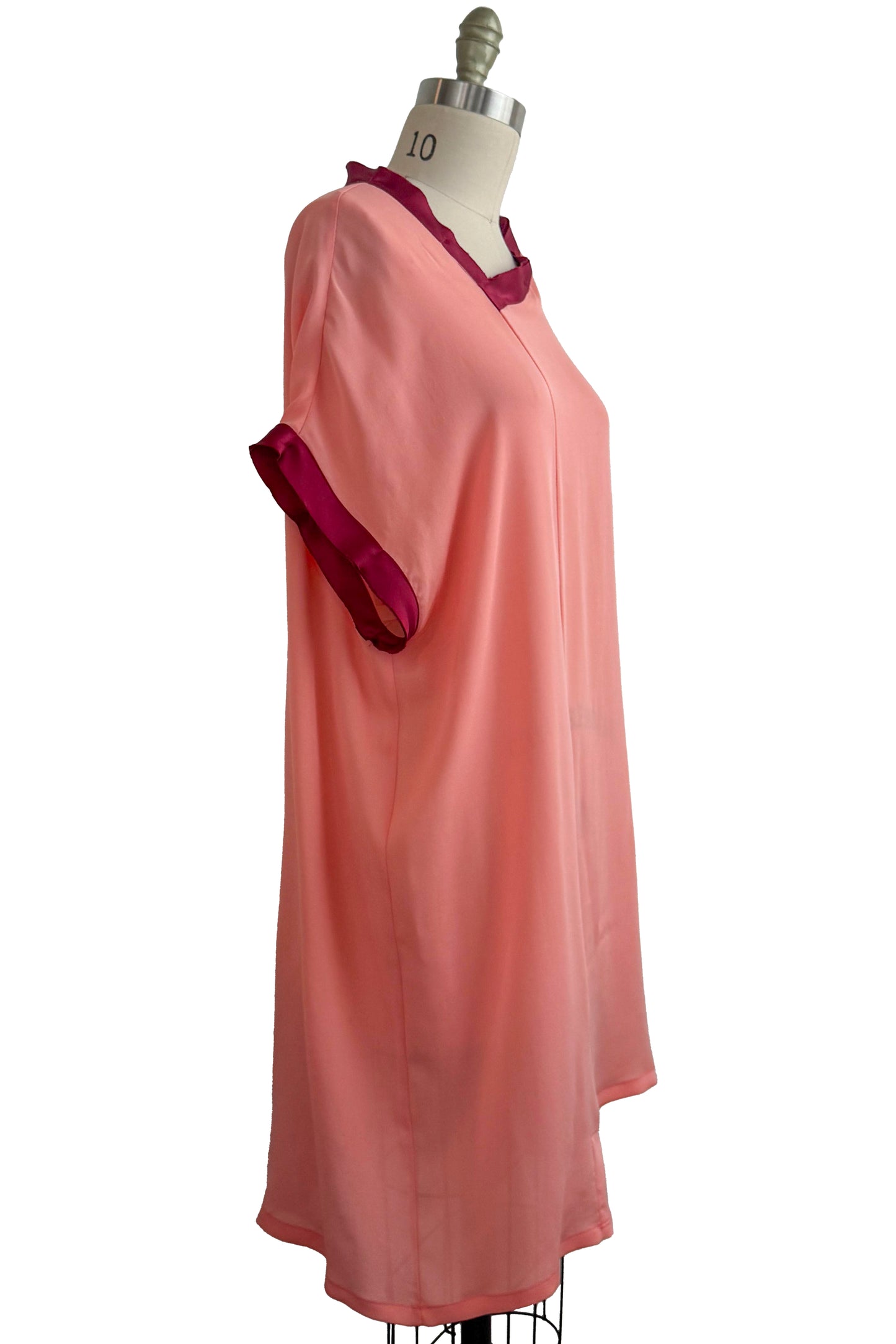 Petra Tunic | Silk Georgette | Peach Coral | Large