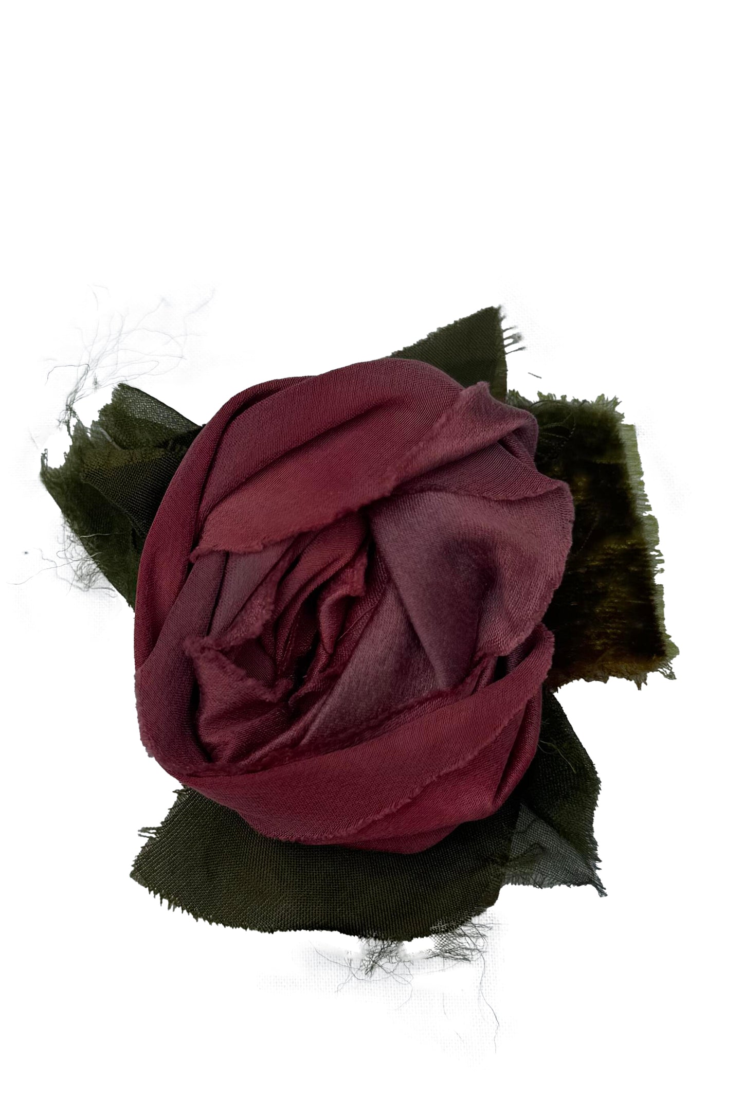 Magnetic Floral Brooch | Rosette | Dark Rose Pink