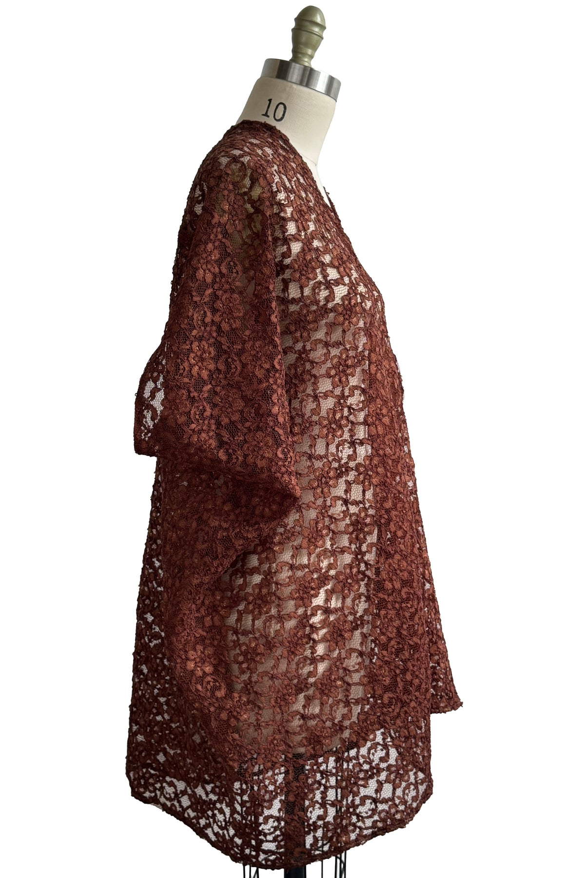 Origami Top | Cotton Lace | Chestnut | Large