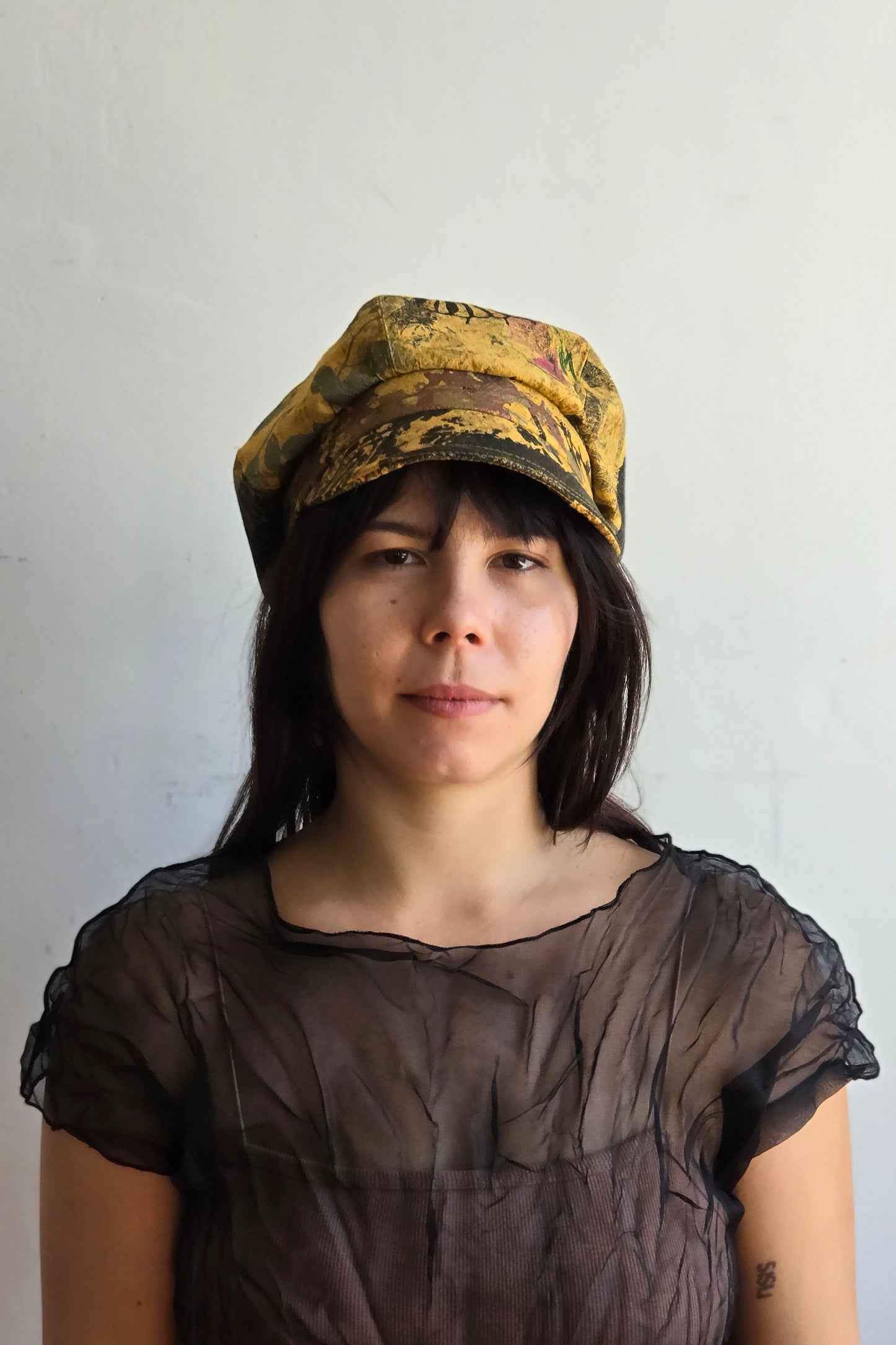 Brixton Hat |  Floral Papercut Print | White & Multi