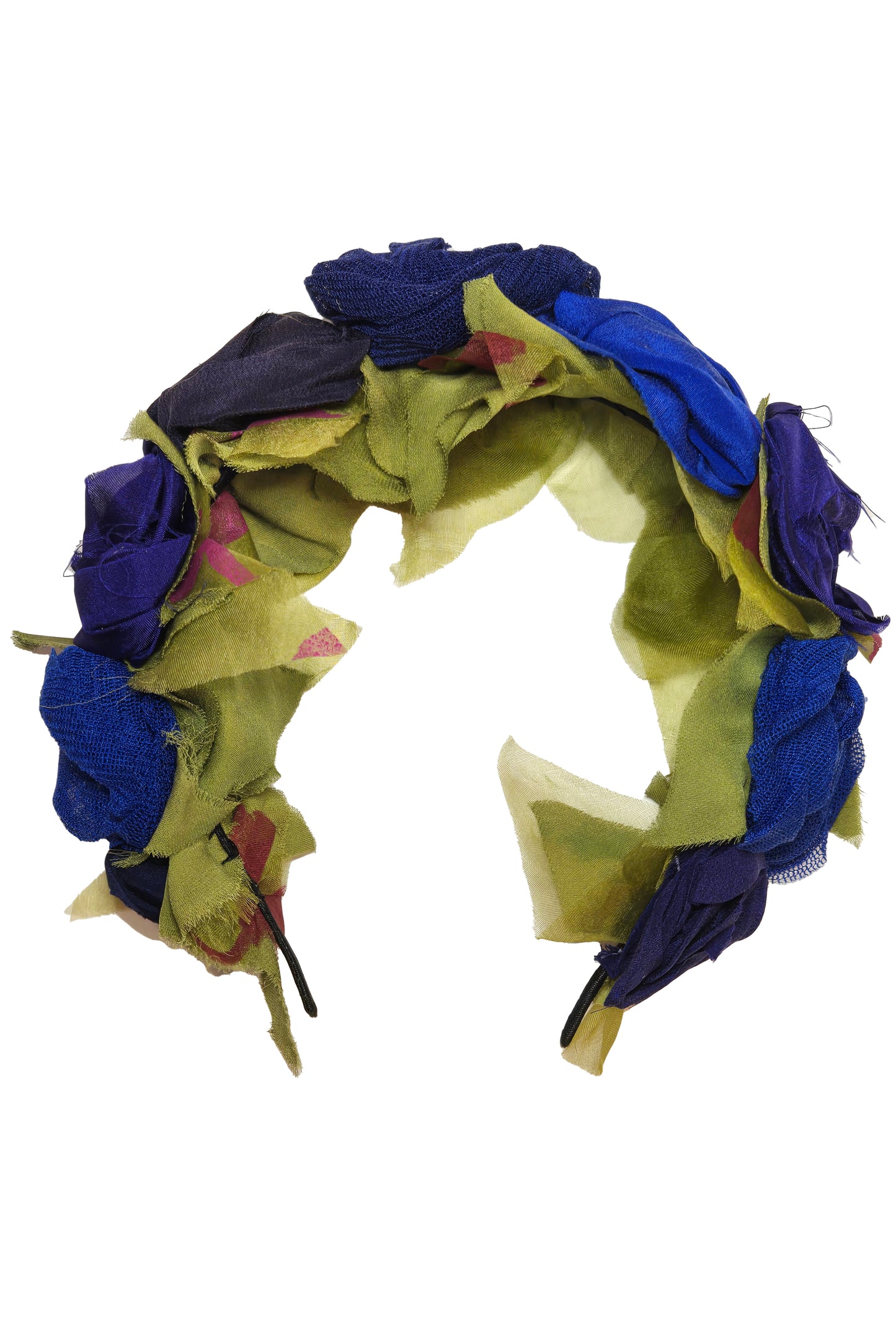 Flower Headband | Reclaimed Silks | Blue