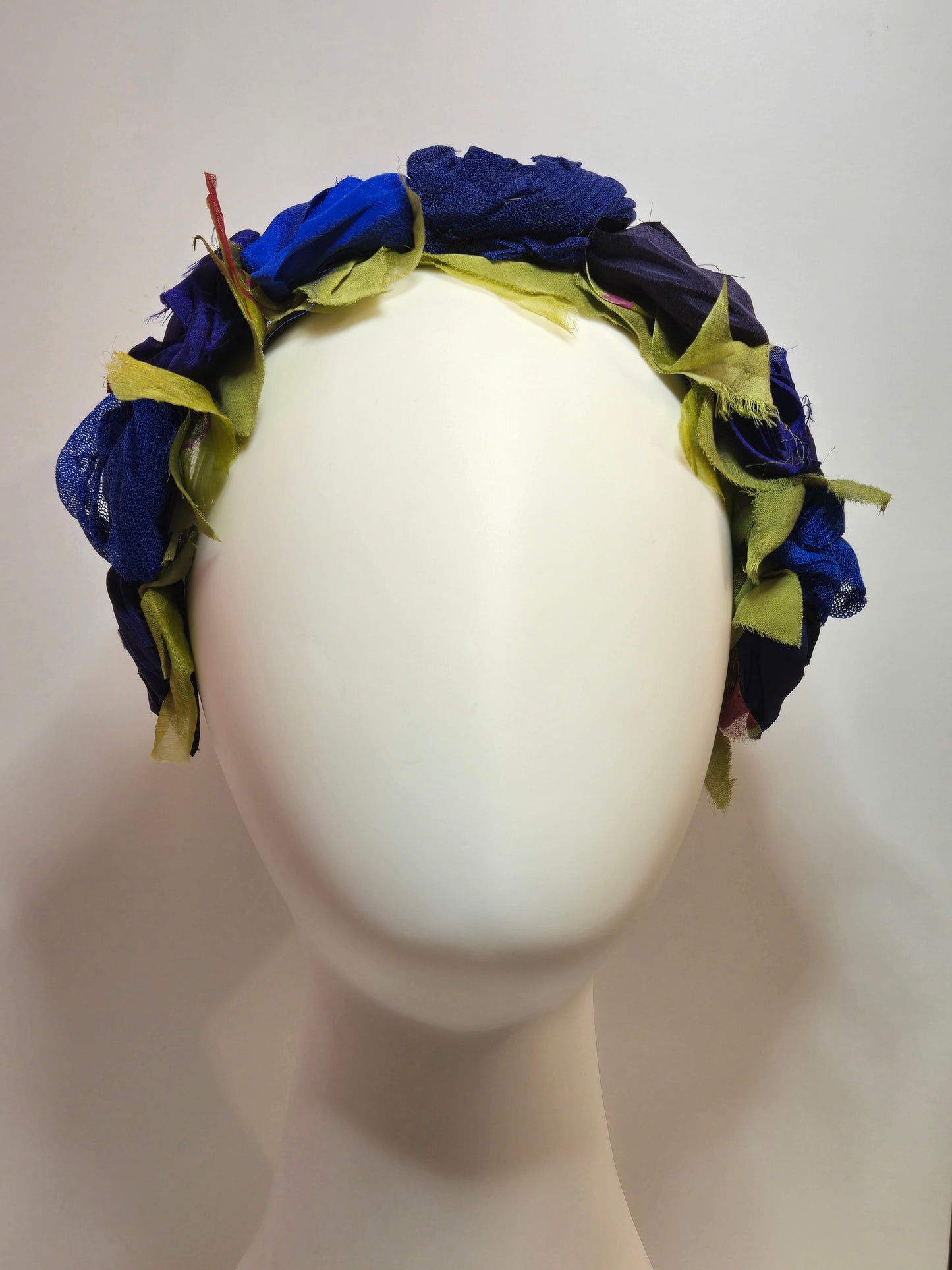Flower Headband | Reclaimed Silks | Blue