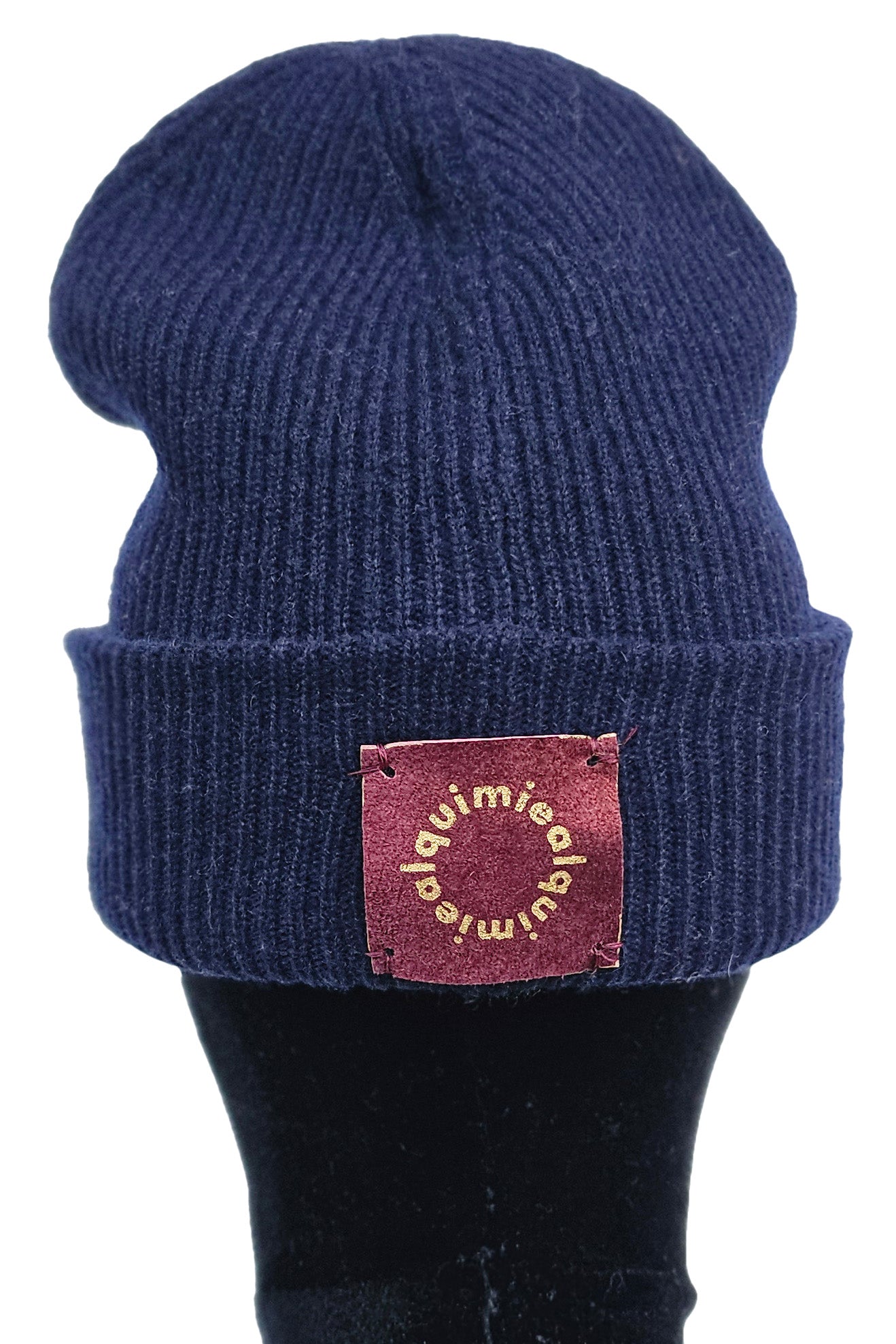 Cashmere Felted Beanie w/ Crawfish - Navy