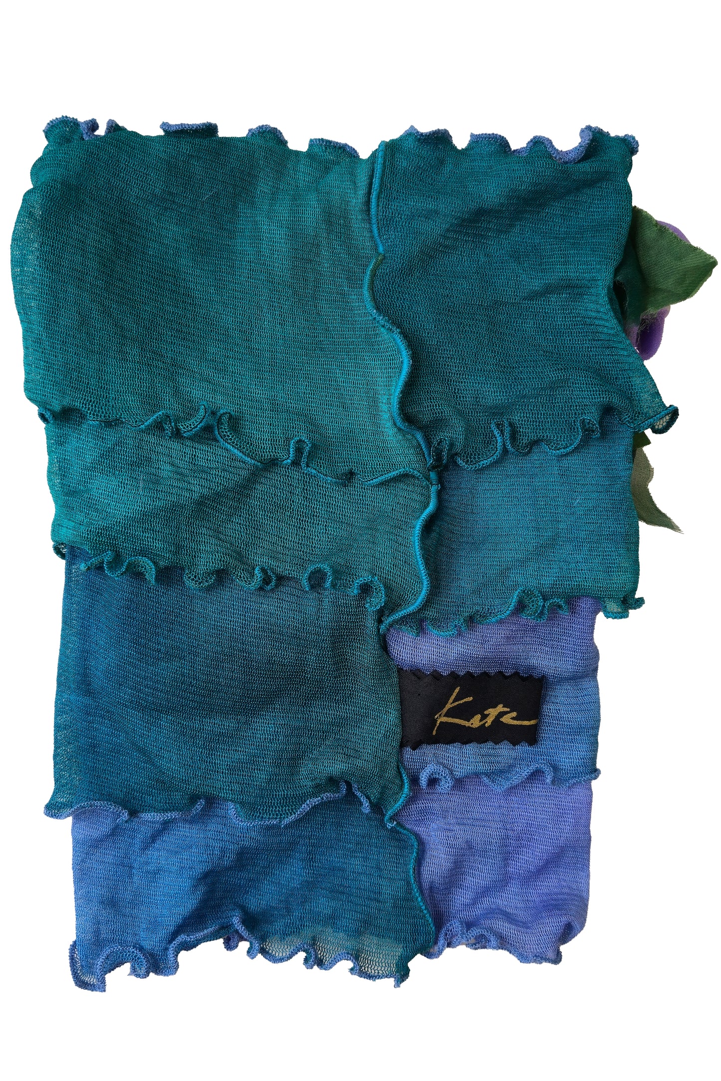 Flower Collar Headband | Reclaimed Silks | Blue, Turquoise, Purple & Lavender