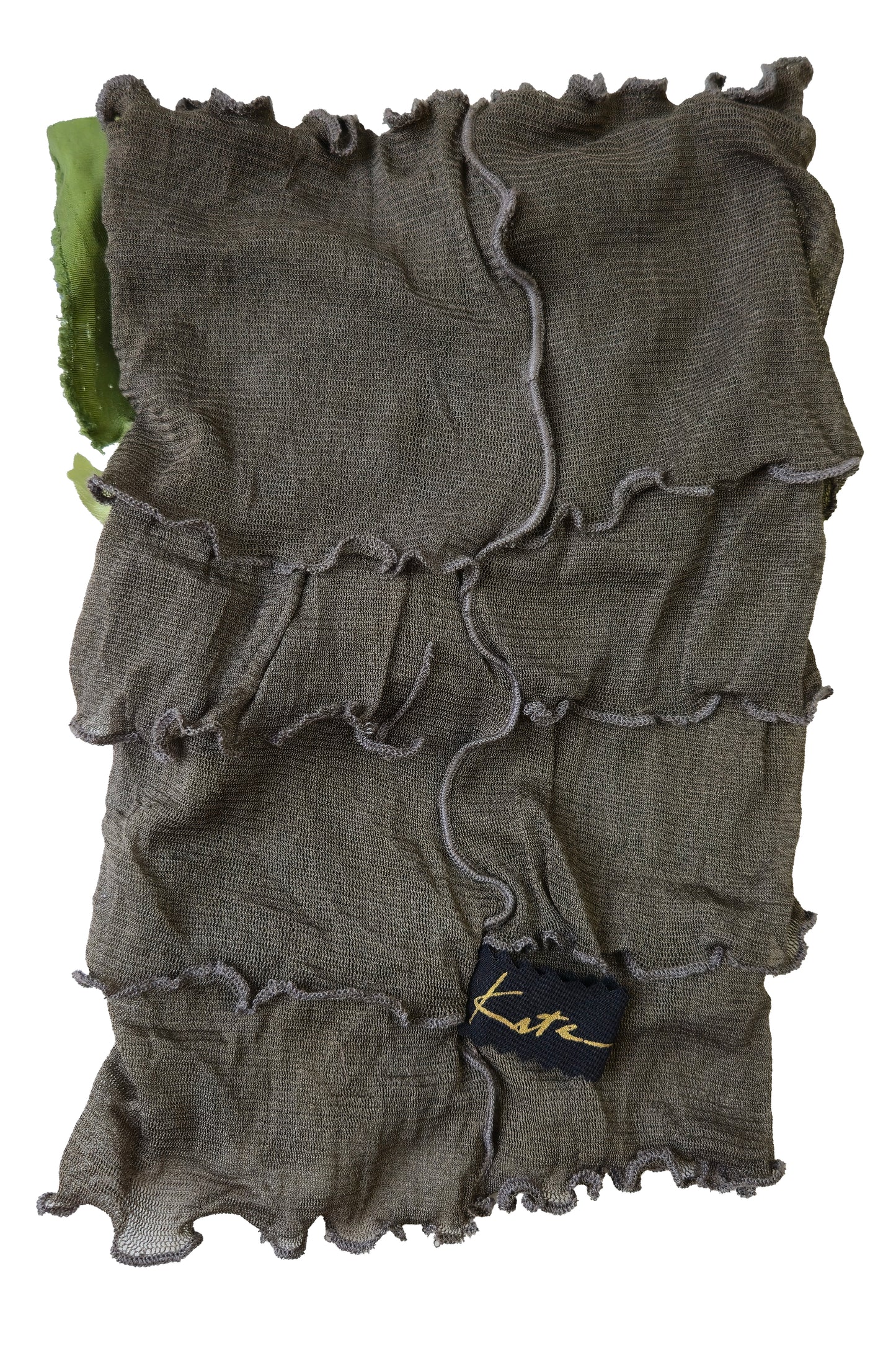 Flower Collar Headband | Reclaimed Silks | Olive & Light Blue