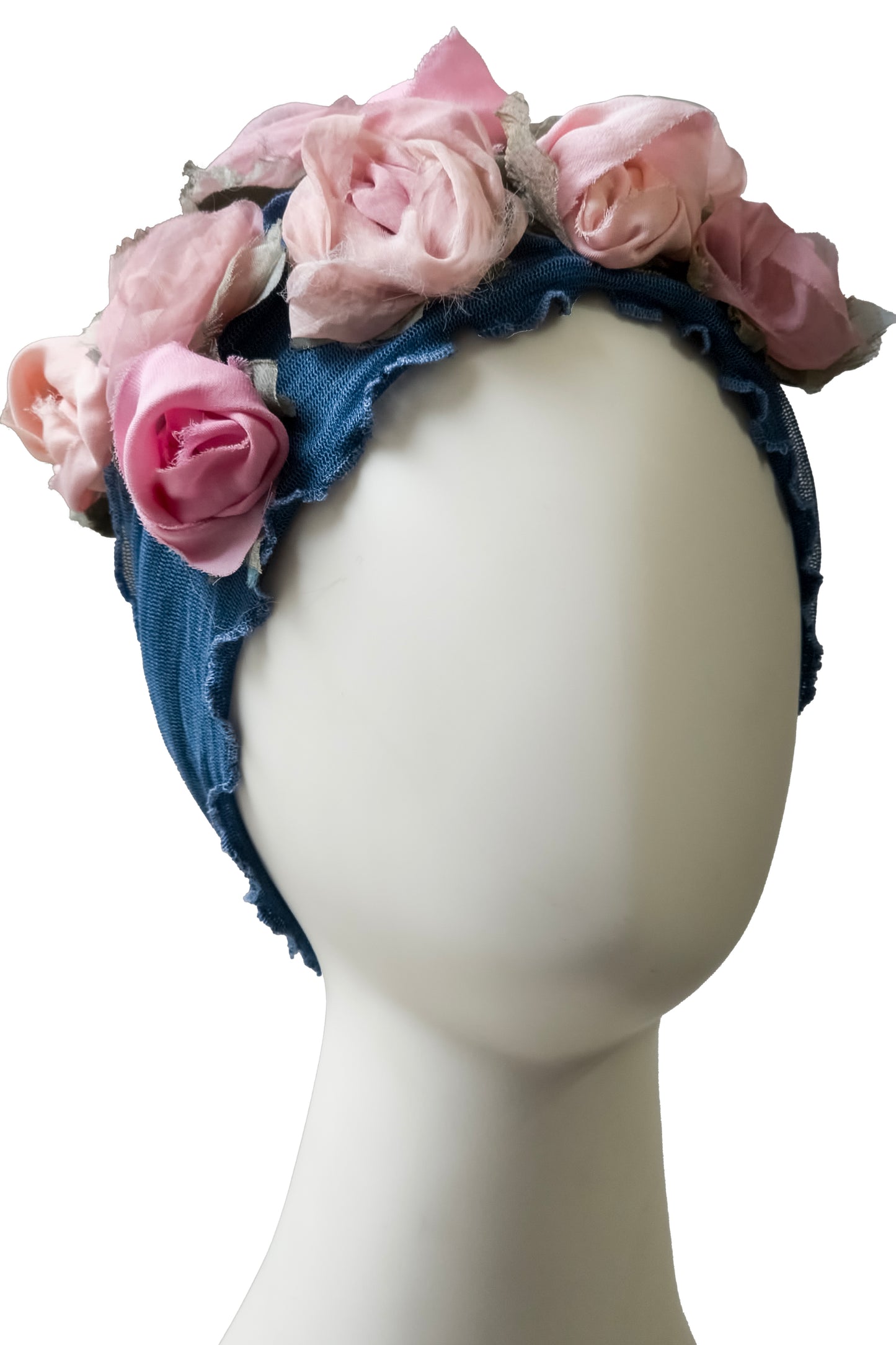 Flower Collar Headband | Reclaimed Silks | Blue & Pink, Peach, Blush