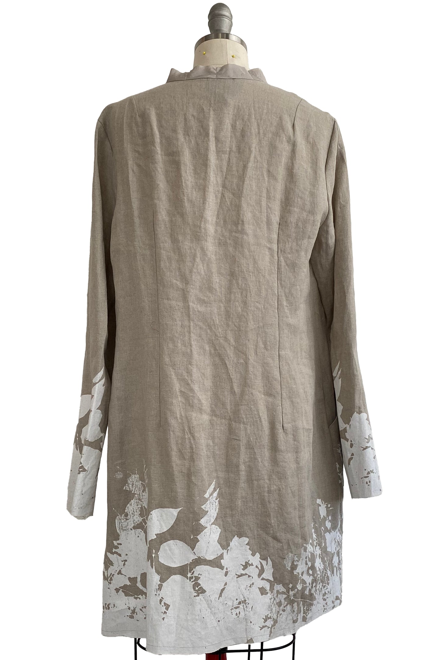 Hampton Coat in Linen w/ Bramble Print - Large