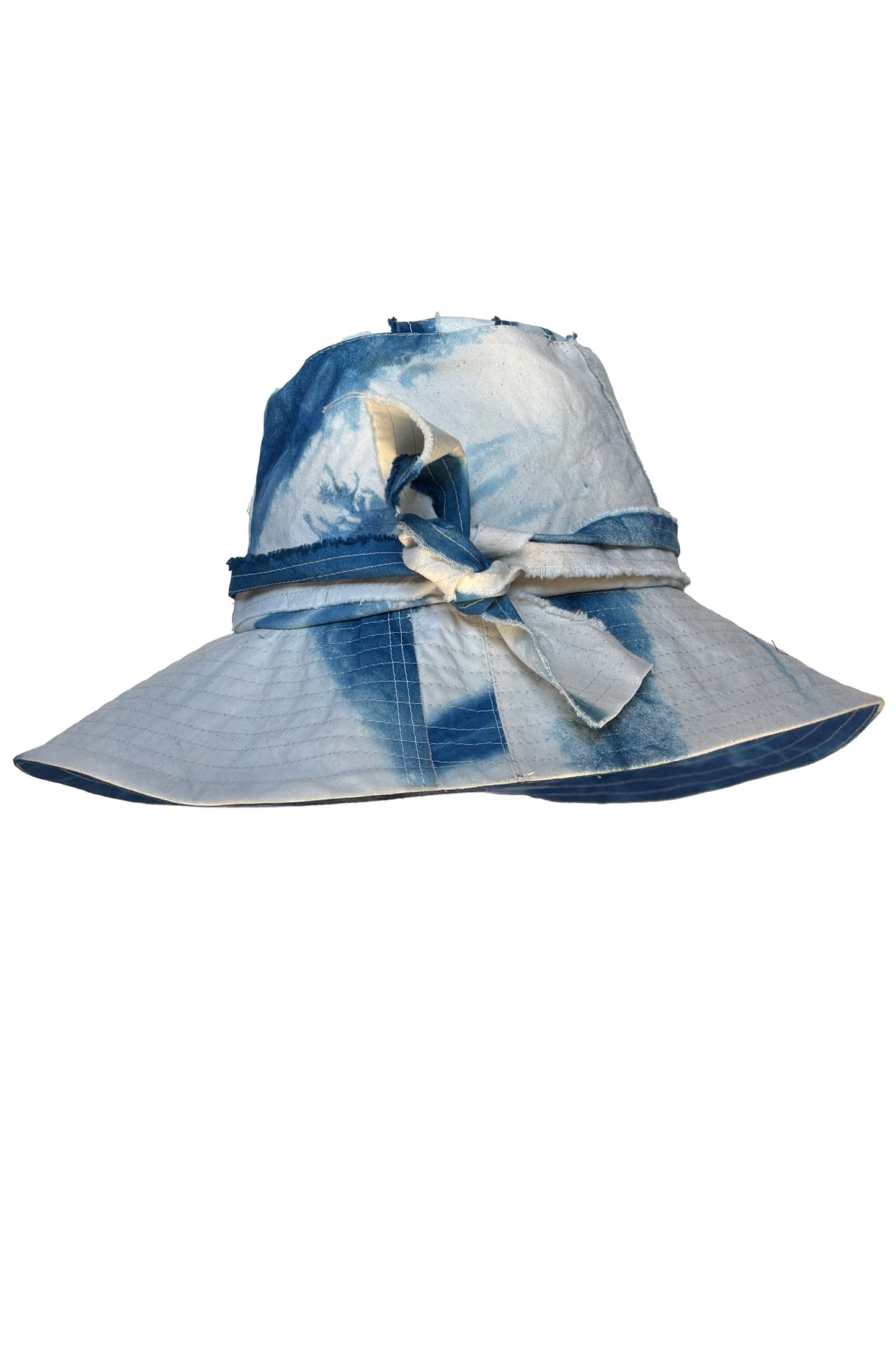 Brighton Hat | Cotton | Itajime Dye | Indigo & White | Medium