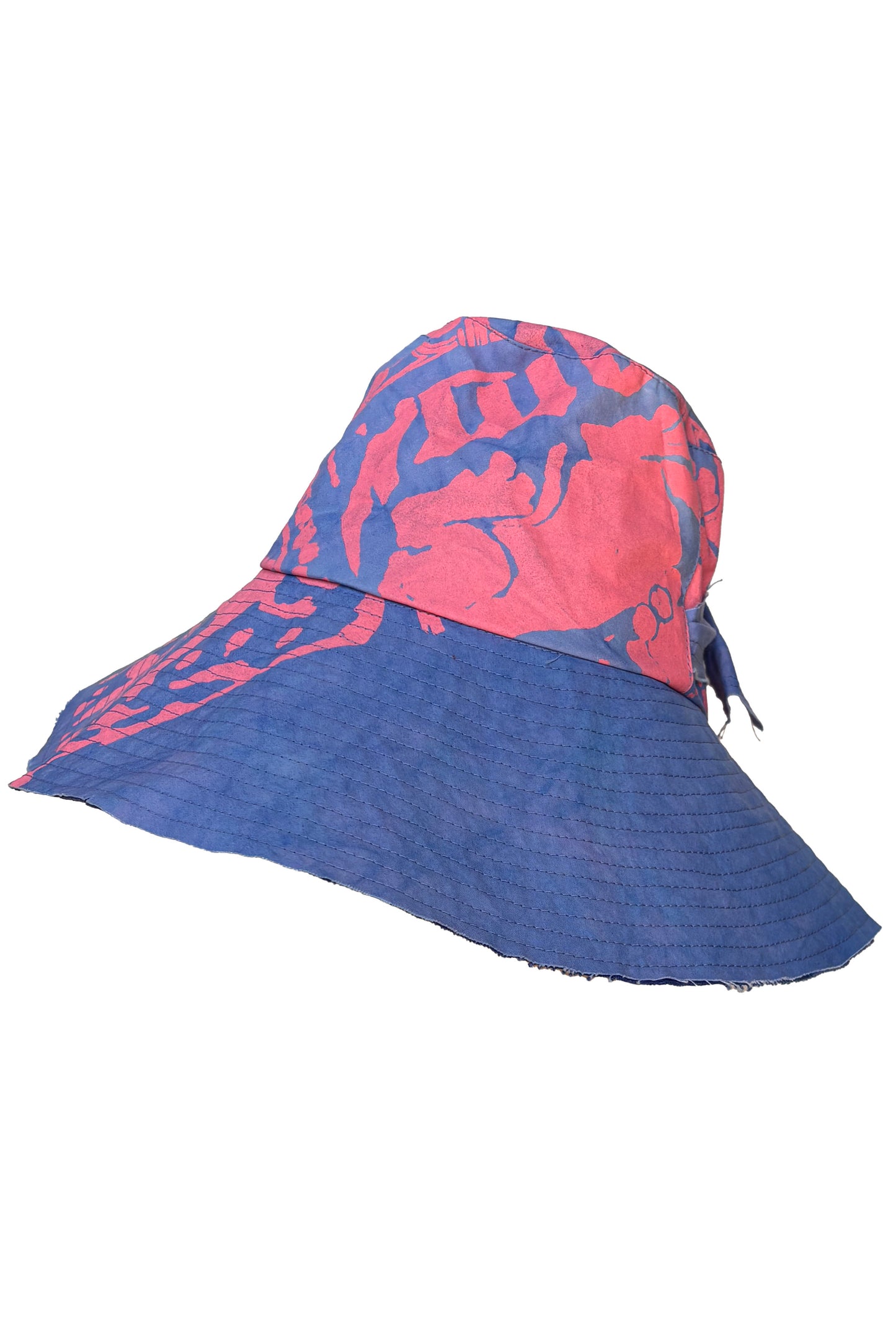 Brighton Hat | Cotton | Wallpaper Print | Light Purple & Hot Pink | Medium