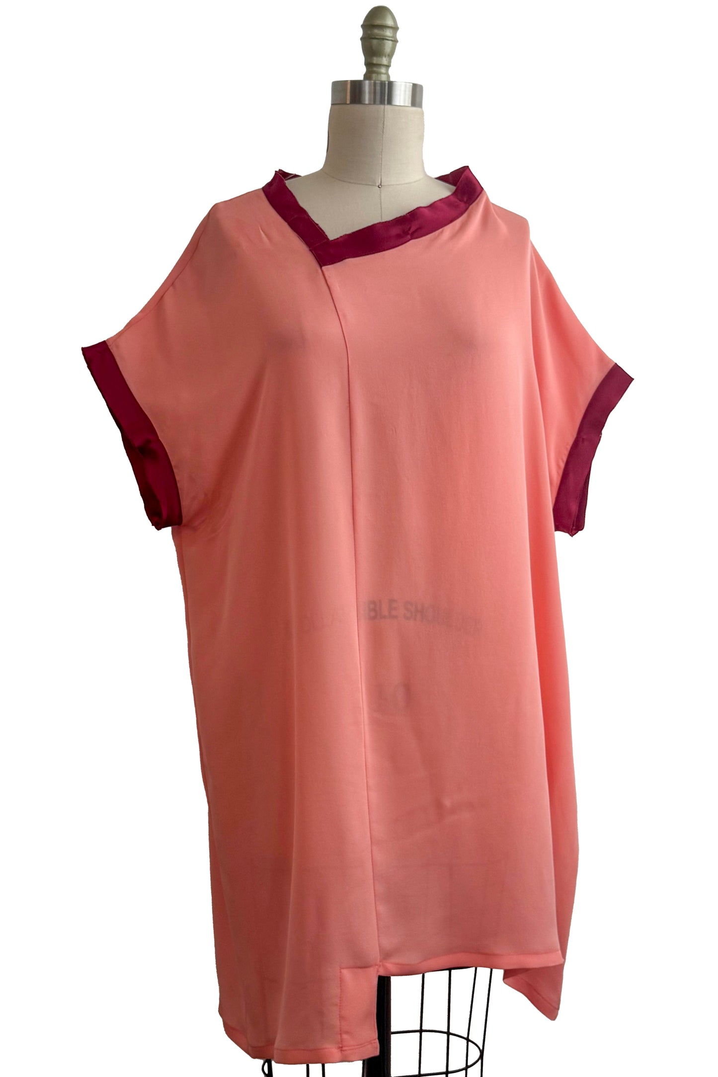 Petra Tunic | Silk Georgette | Peach Coral | Large