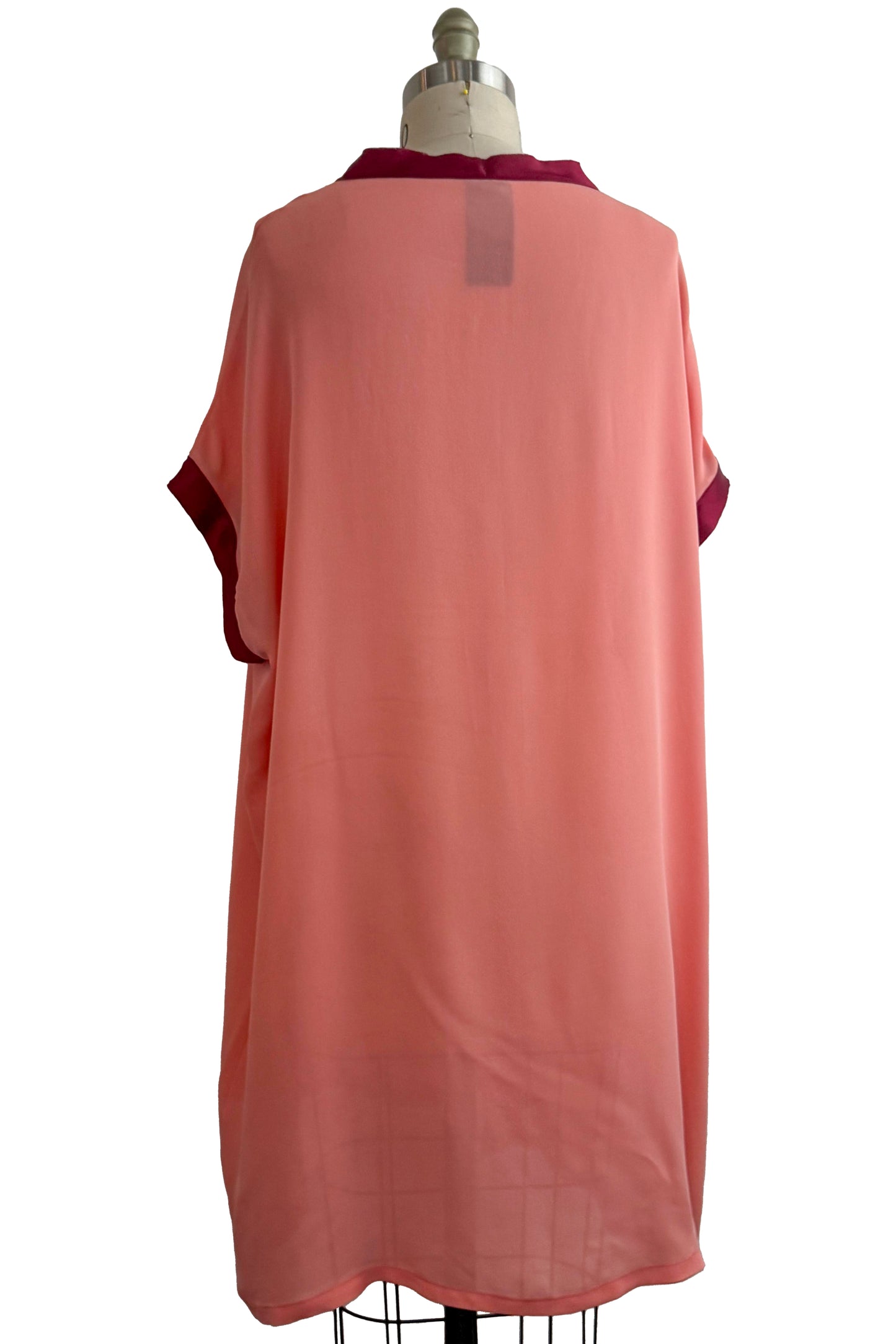 Petra Tunic | Silk Georgette | Peach Coral | Large