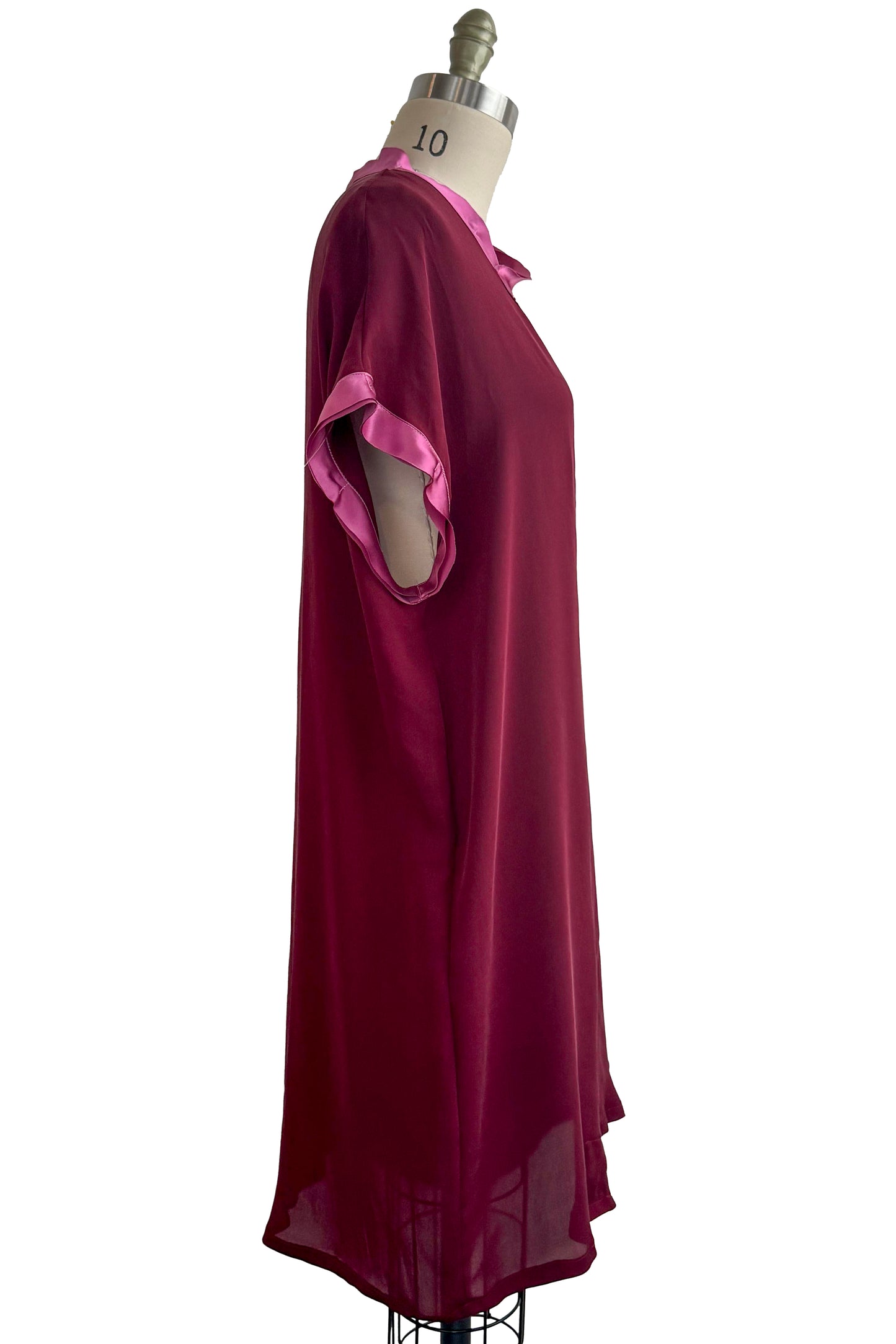 Petra Tunic | Silk Georgette | Wine Red | Medium