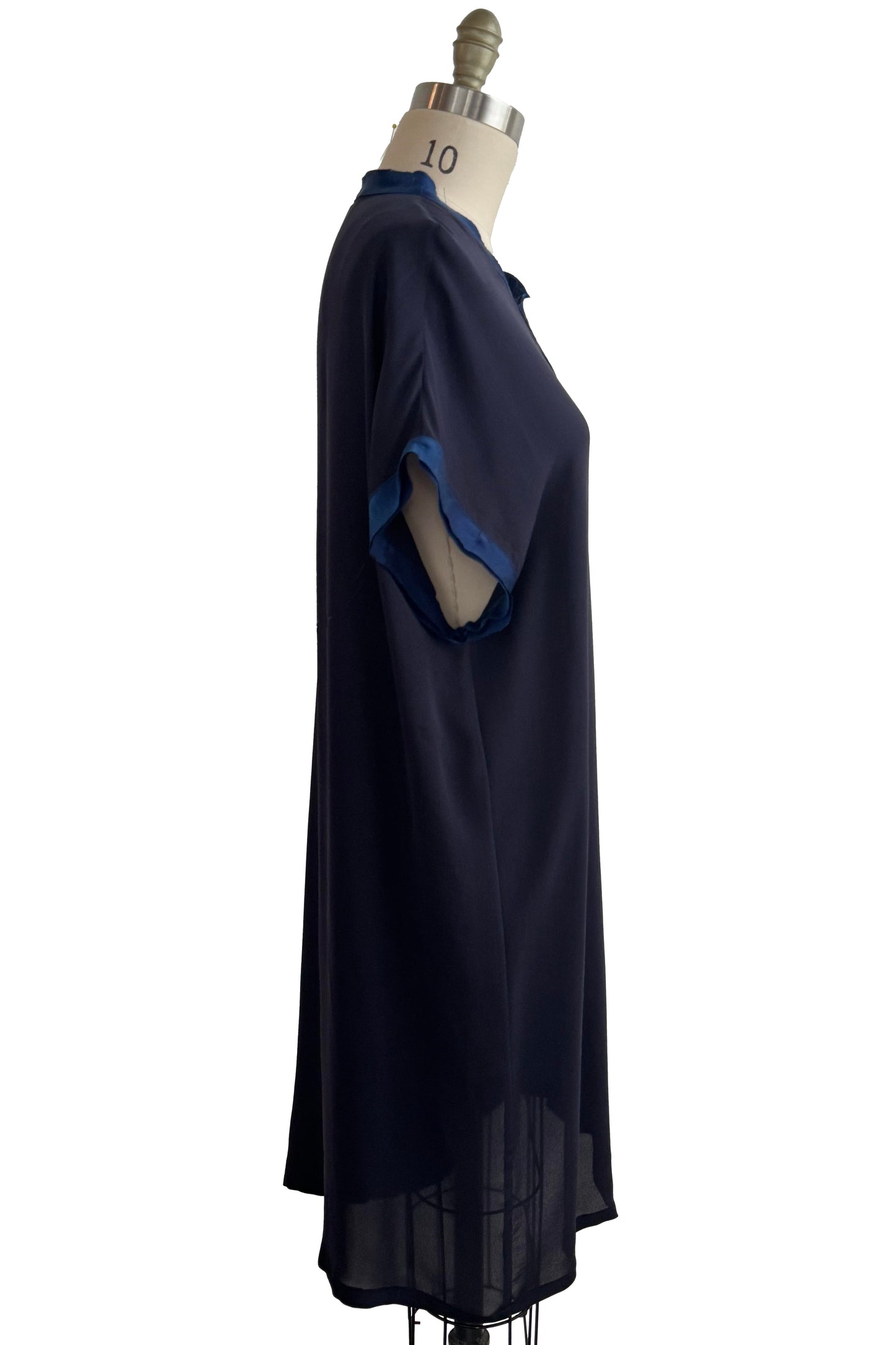 Petra Tunic | Silk Georgette | Navy | Large