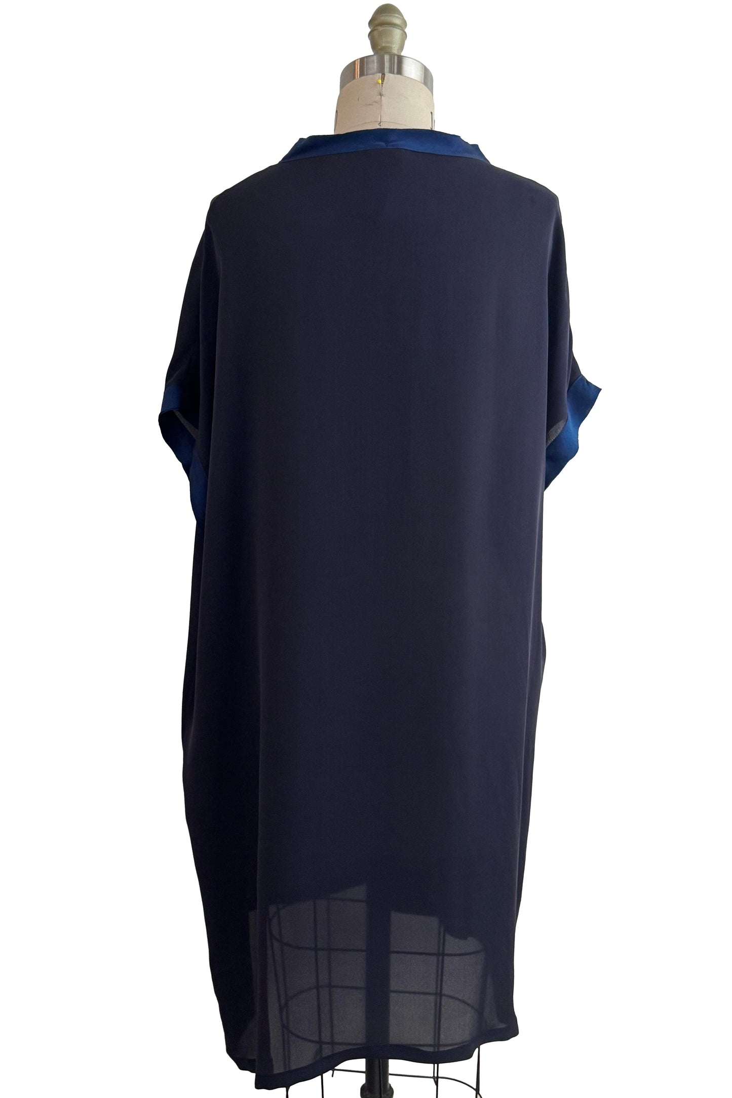Petra Tunic | Silk Georgette | Navy | Large