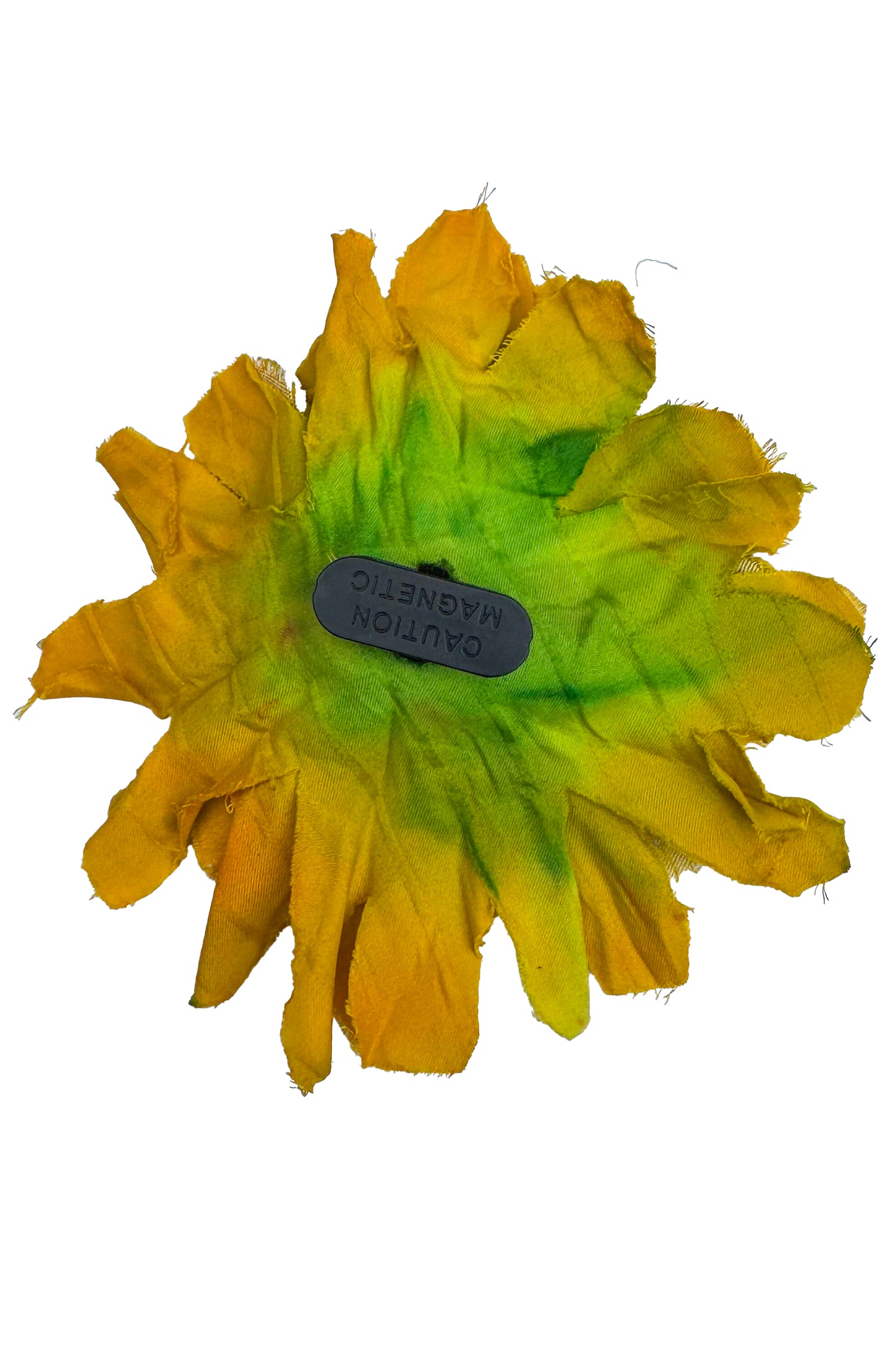 Magnetic Floral Brooch | Cotton | Yellow & Green