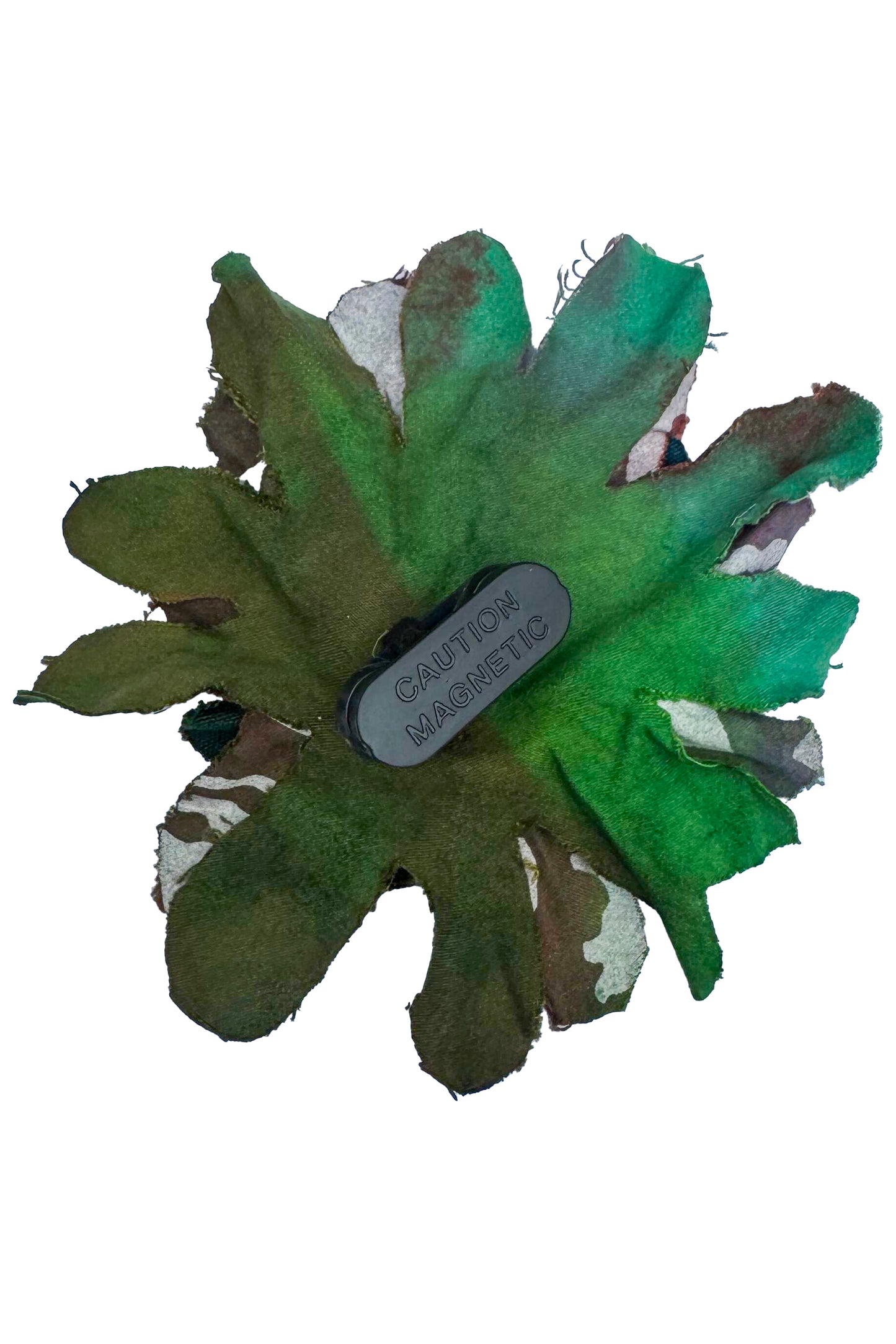 Magnetic Floral Brooch | Cotton | Green Multi