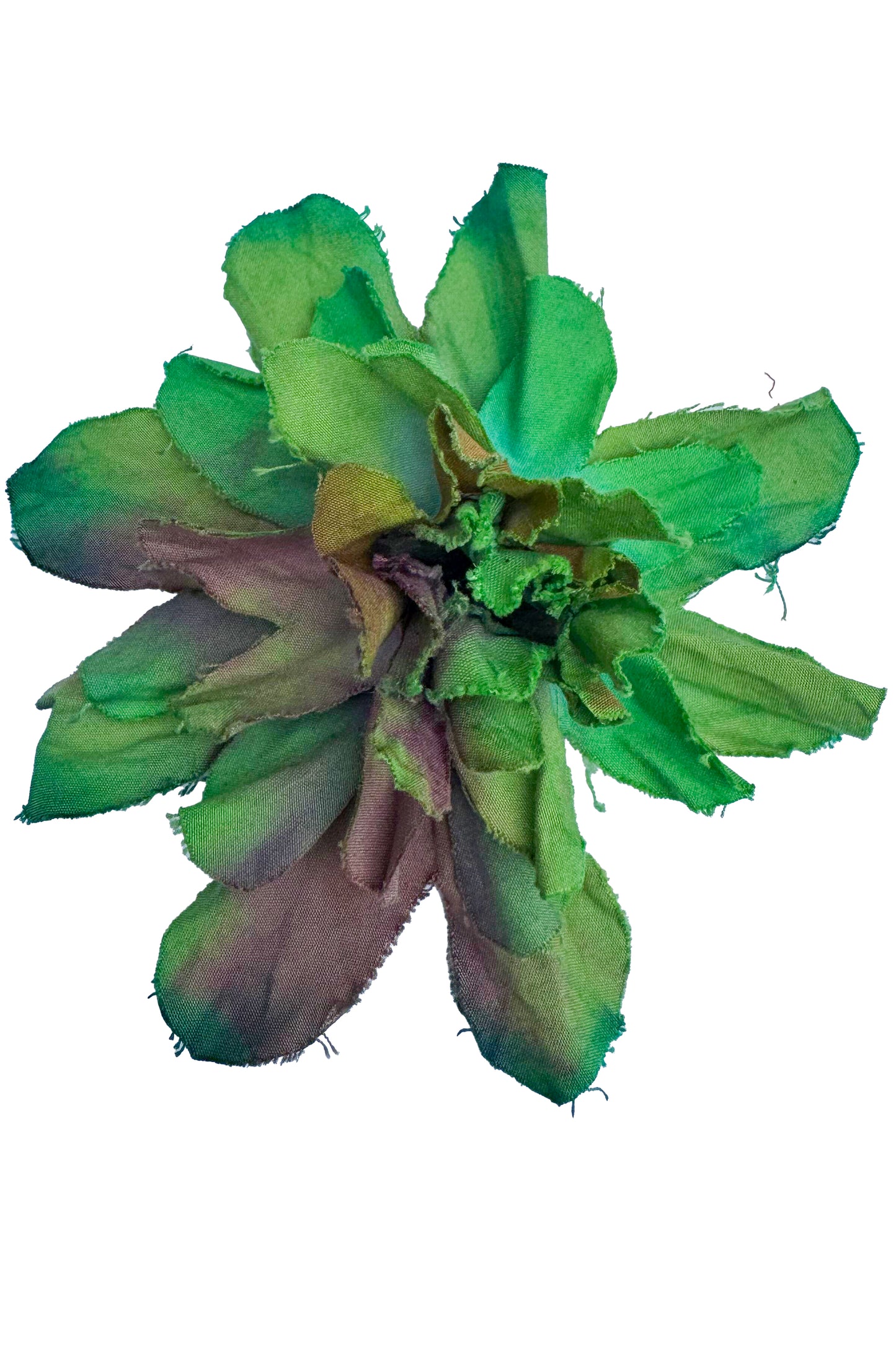 Magnetic Floral Brooch | Cotton | Bright Green & Purple