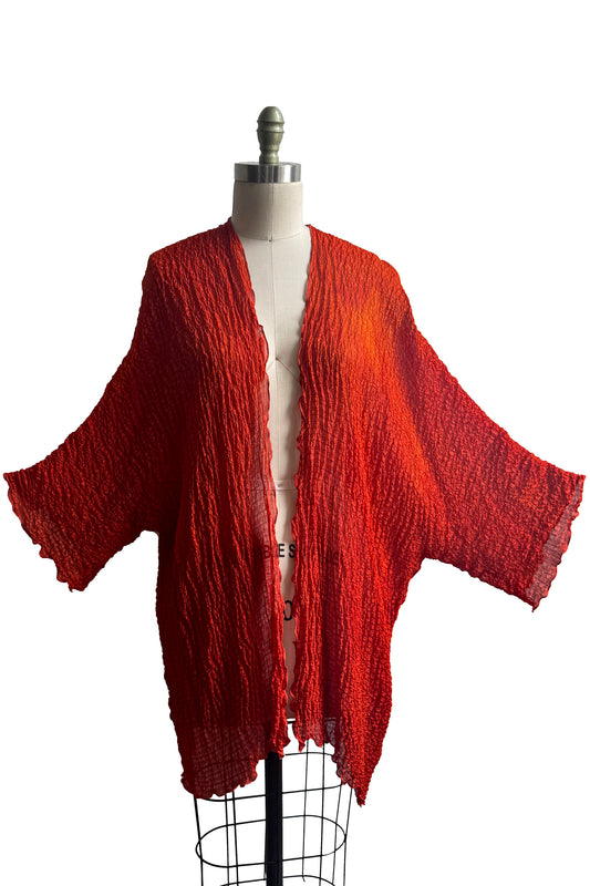 Lucianne Drape | Bubble Textured Silk | Red
