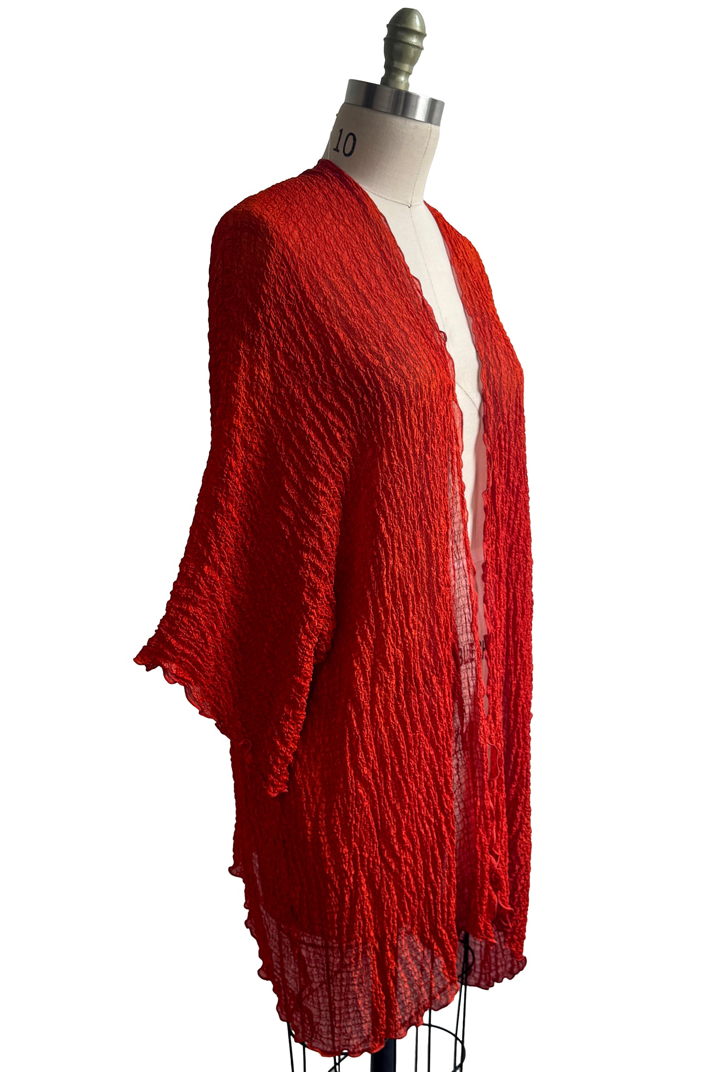 Lucianne Drape | Bubble Textured Silk | Red