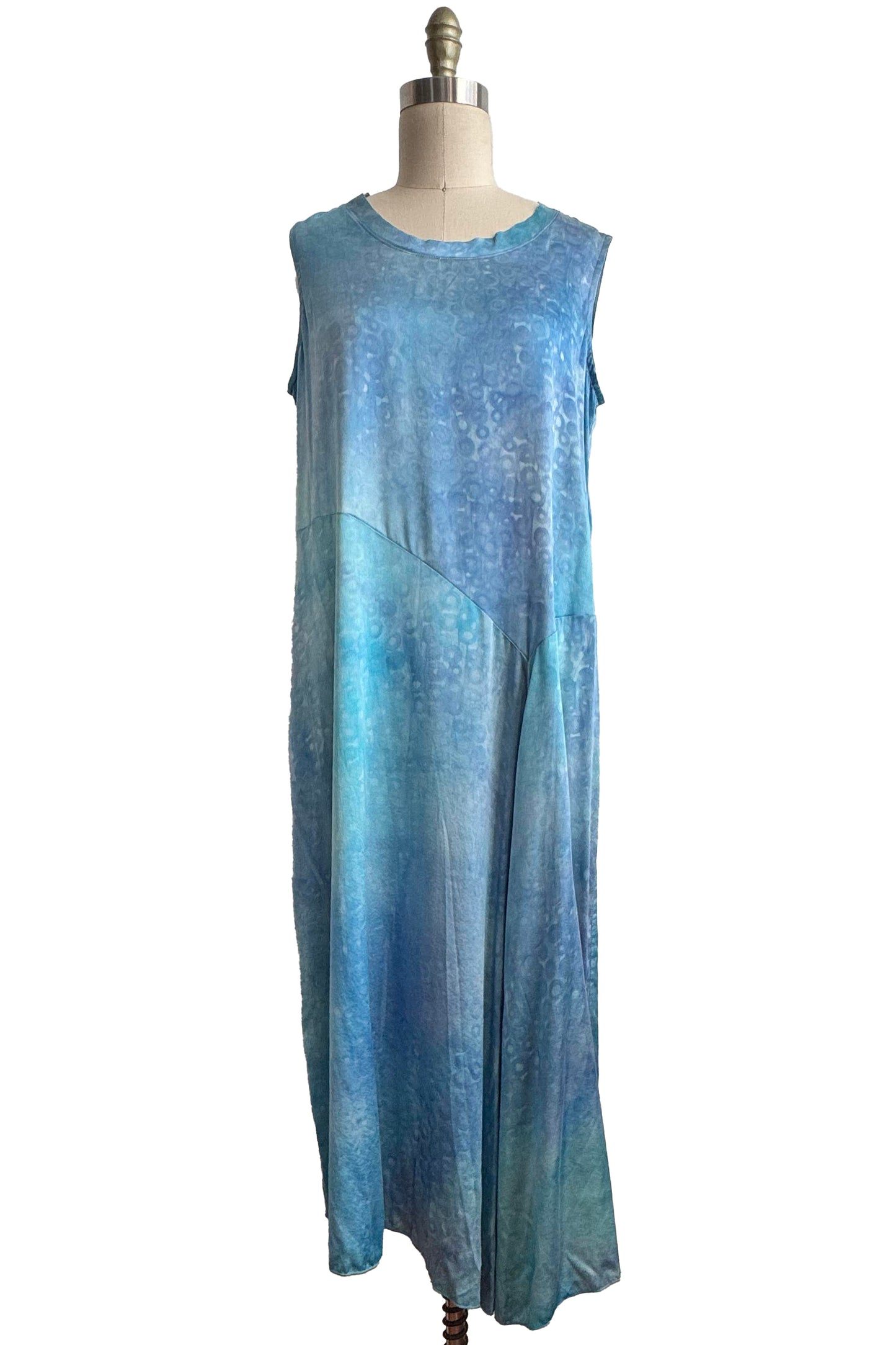 Jordan Dress | Stretch Silk | Bubble Dye | Blue Multi | Large