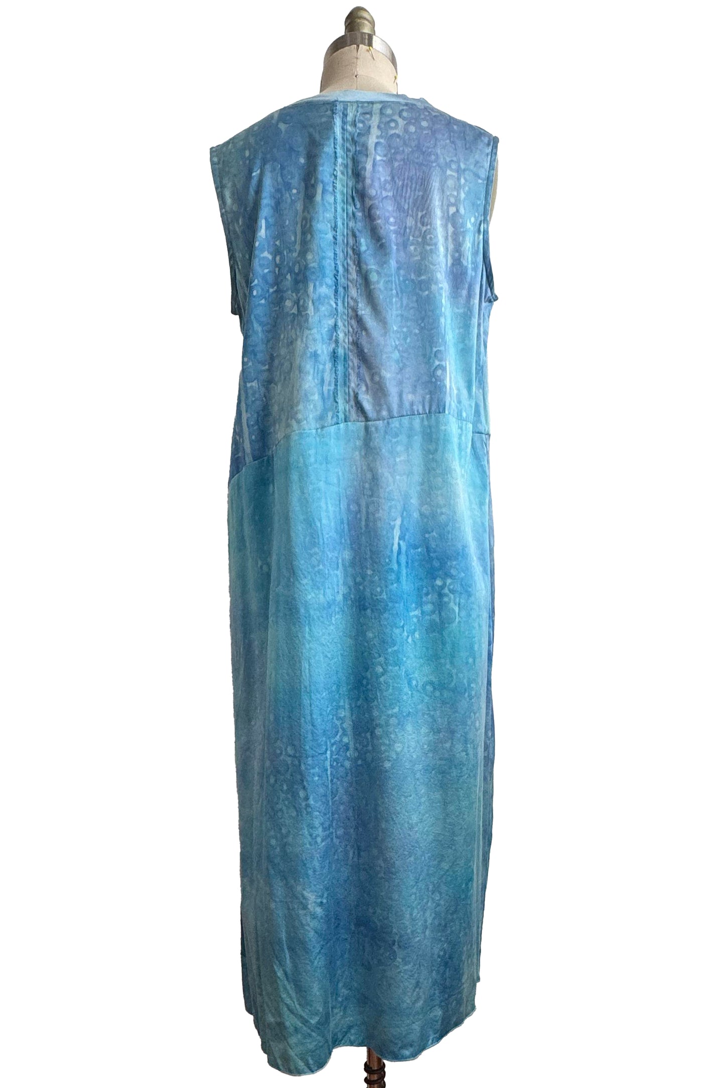 Jordan Dress | Stretch Silk | Bubble Dye | Blue Multi | Large
