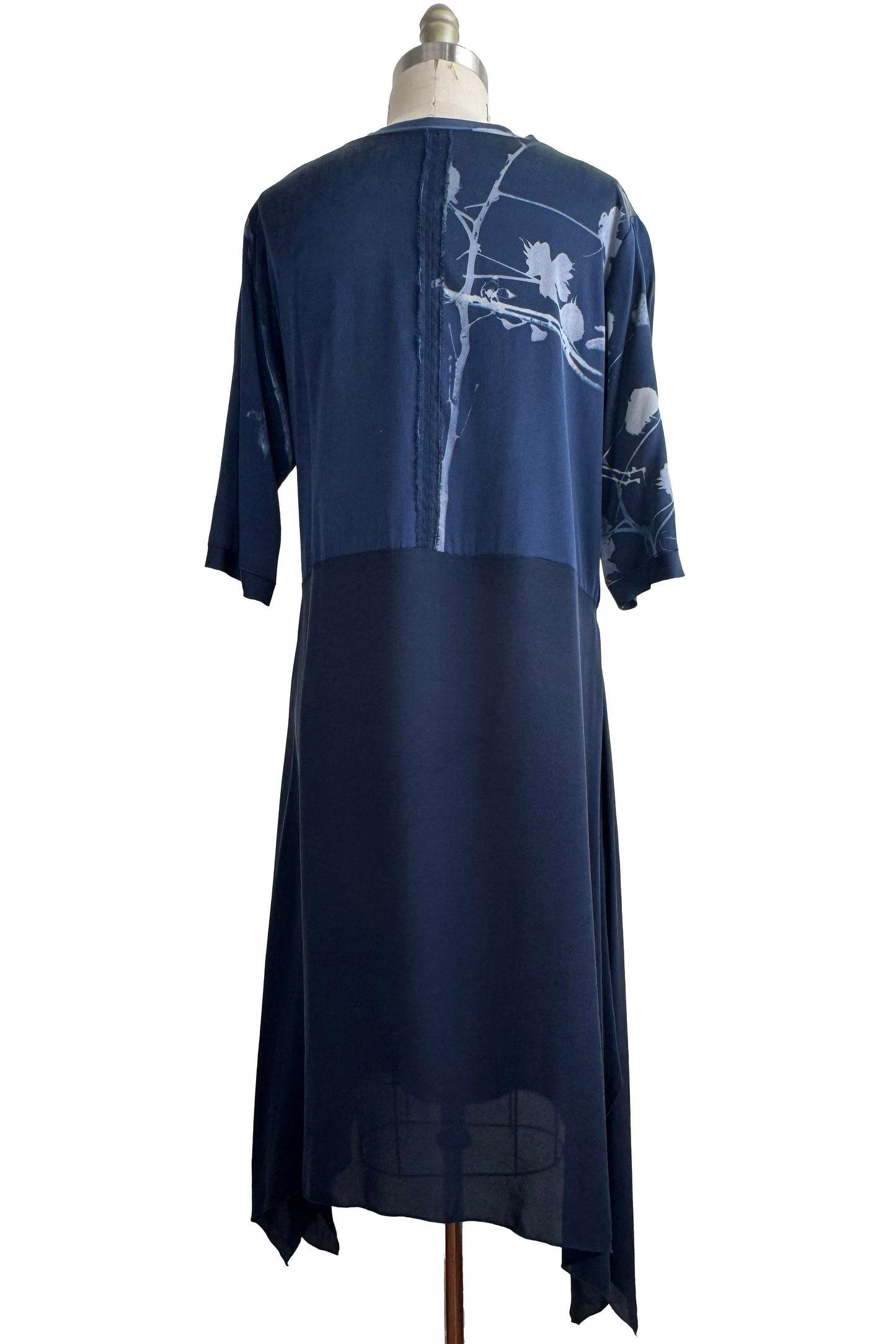 Marais Dress | Stretch Silk & Crepe De Chine | Cotton Print | Blue | Medium