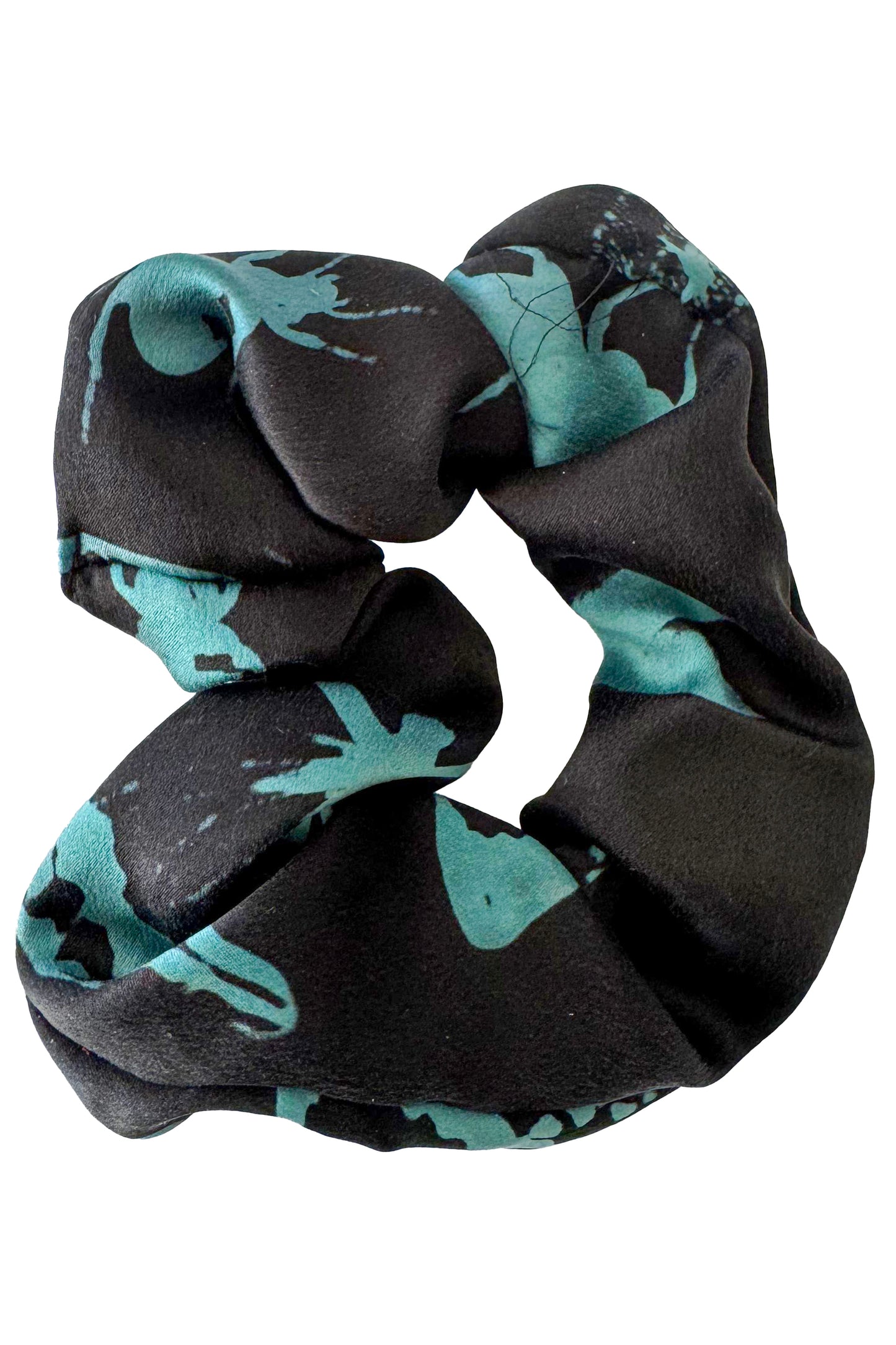 Hair Cuff | Silk Charmeuse | Bug Print | Black & Blue, Purple, Aqua