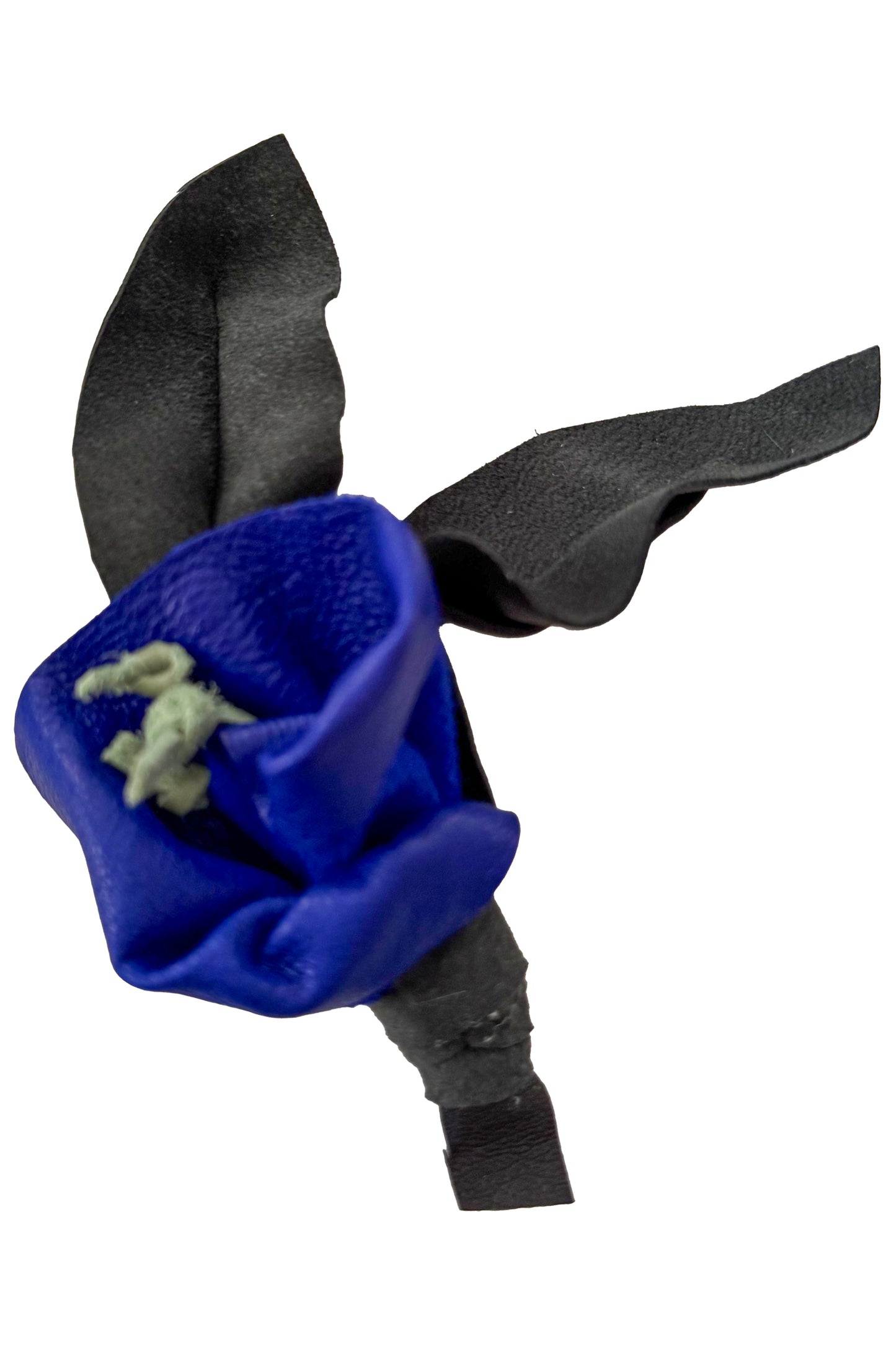 Magnetic Floral Brooch | Calla Lily | Leather | Blue