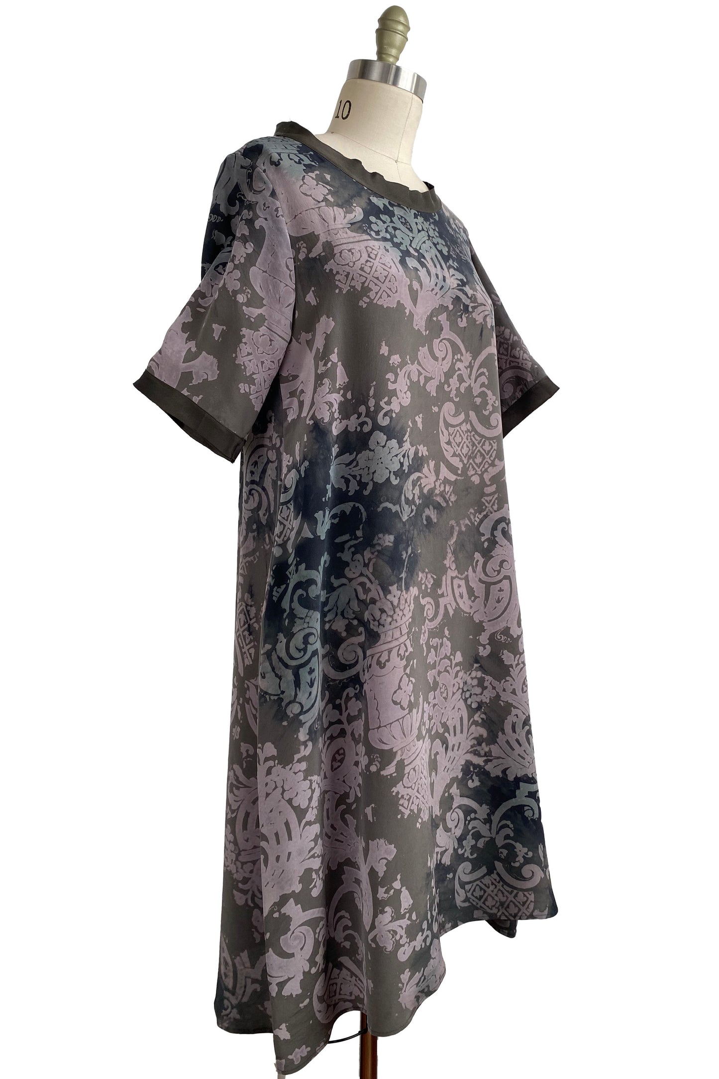 Jazzyfest Dress | Silk Georgette | Wallpaper Print | Brown & Natural | Small