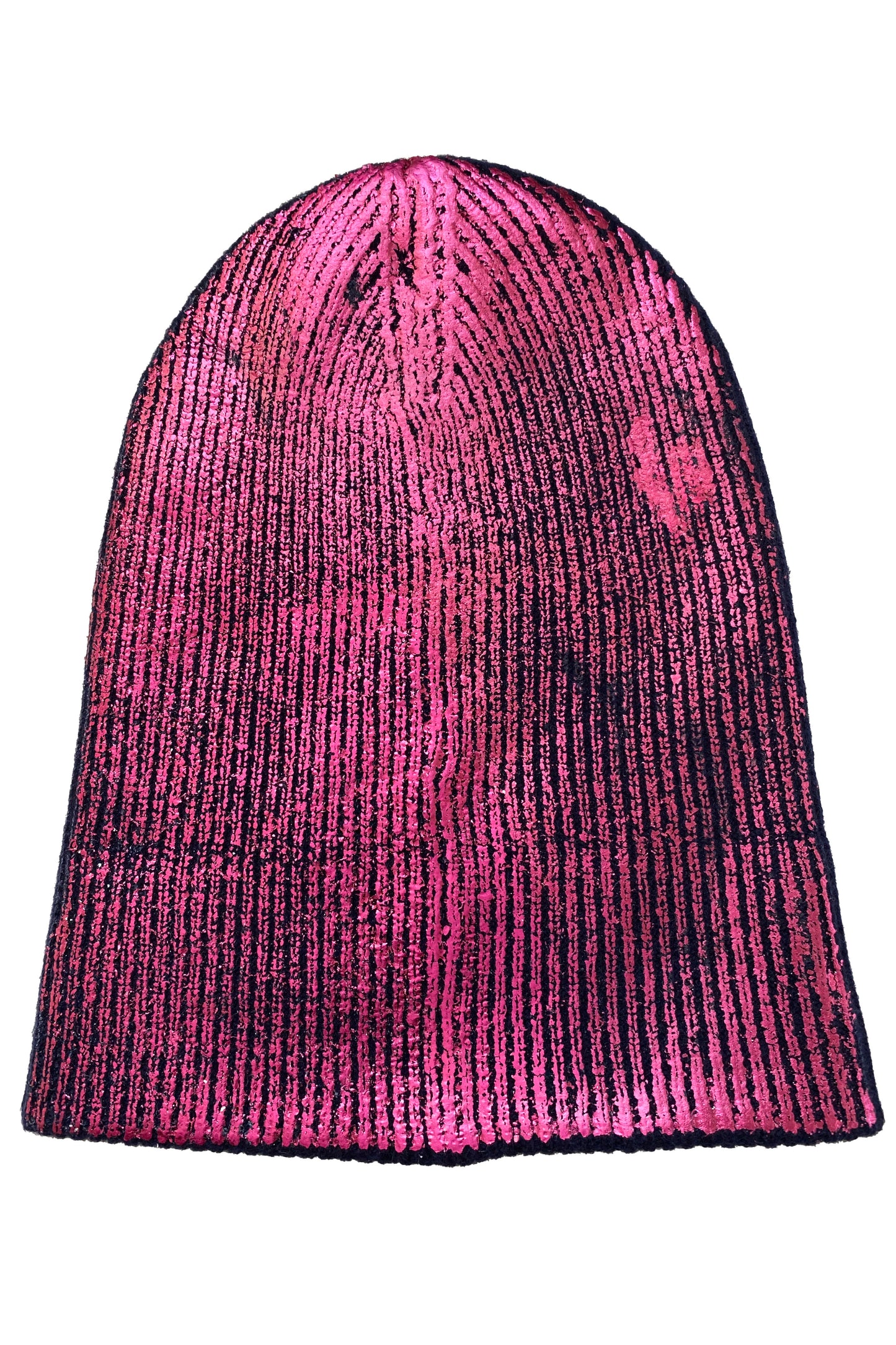 KB x Alquimie Studio Cashmere Beanie w/ Foil Print - Navy & Pink