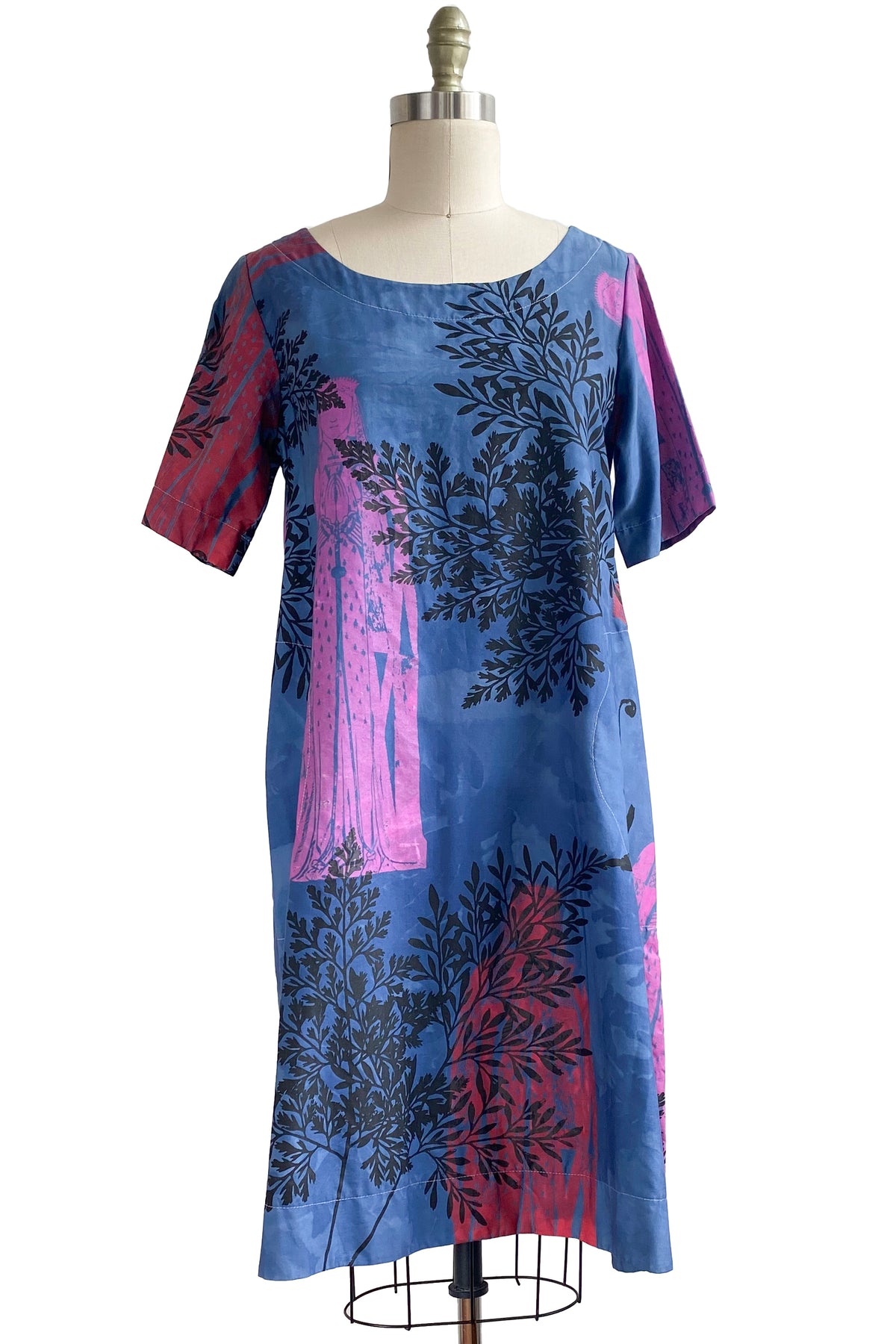 Jazzy Fest Dress | Cotton | Fern & Saints Print | Indigo | Small