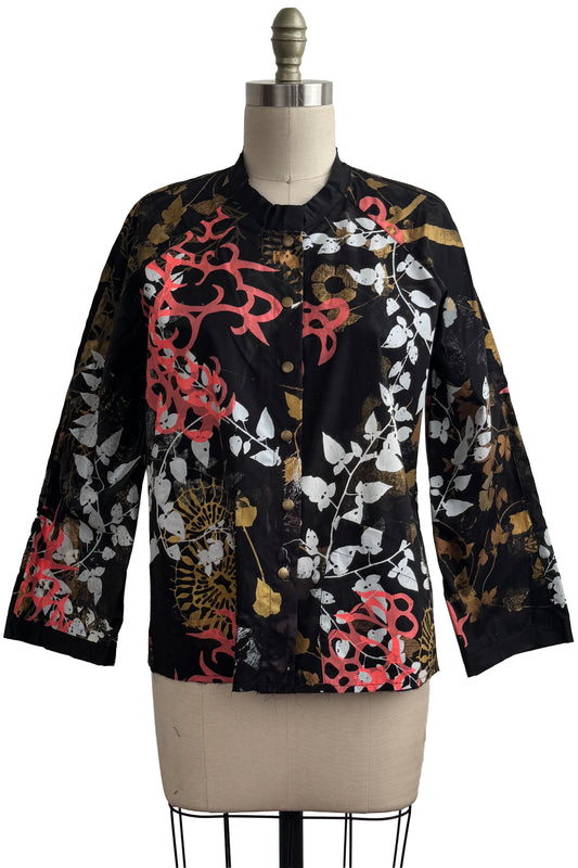 Ariel Jacket | Cotton | Chaos Print Oceana | Black & White Multi | Medium