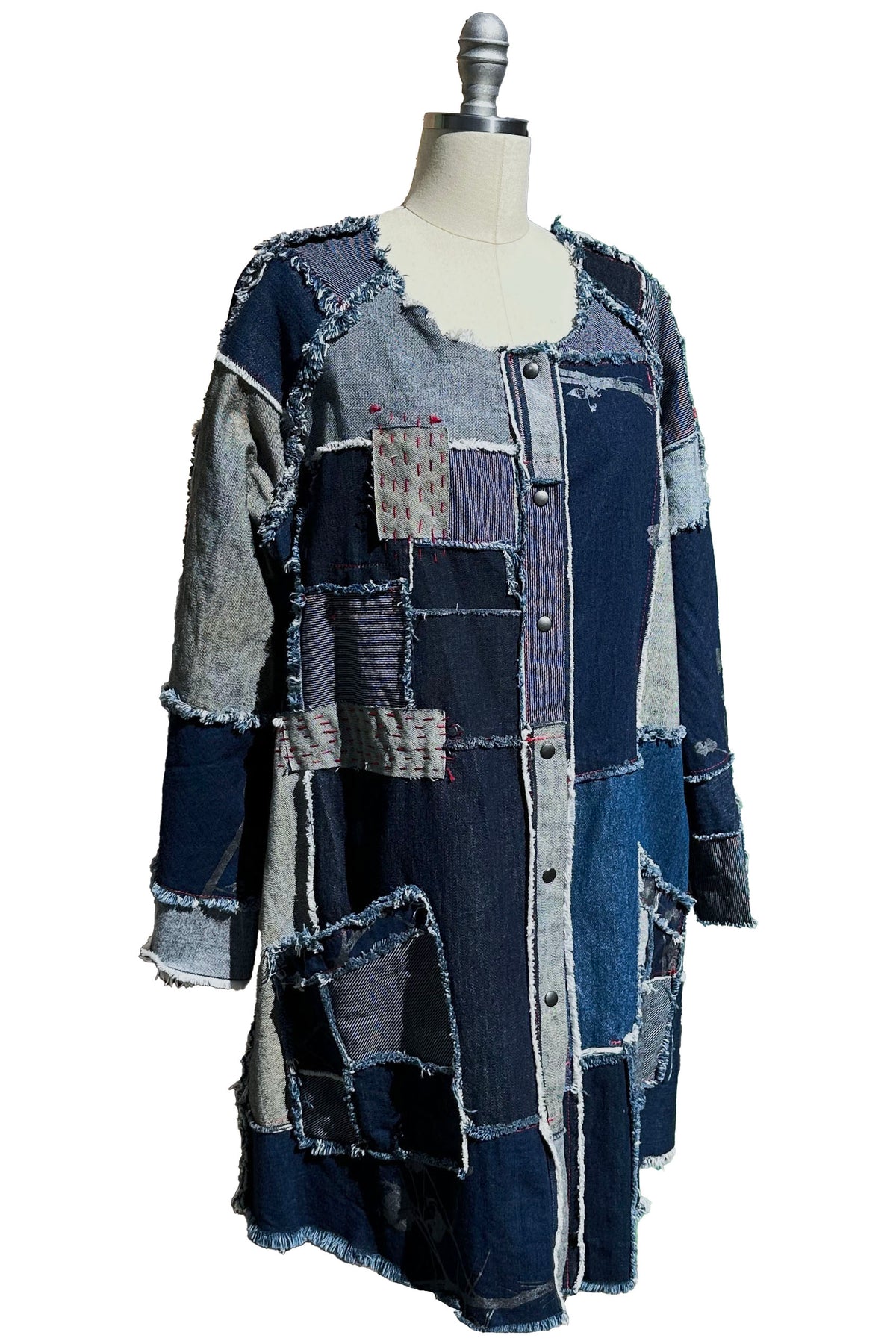 Juno Coat | Cotton Denim | Patchwork | Medium