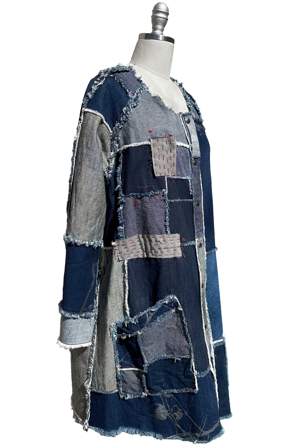 Juno Coat | Cotton Denim | Patchwork | Medium