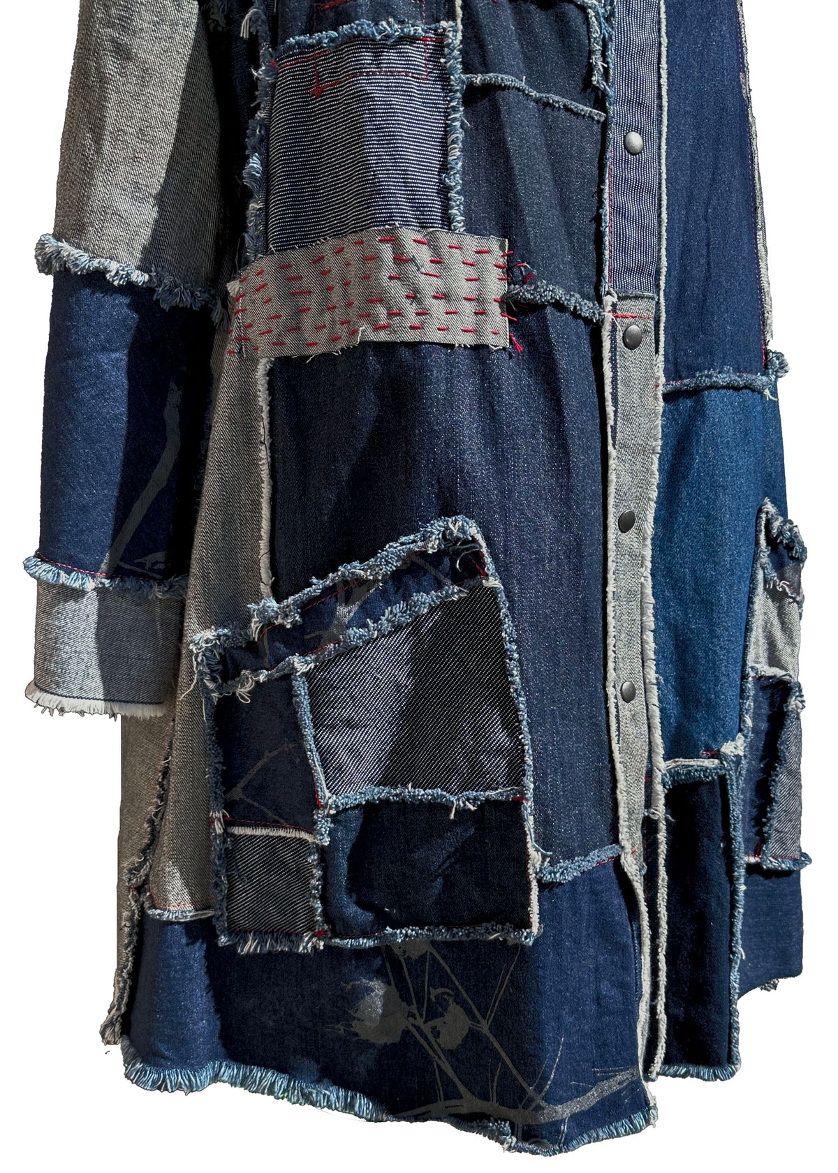 Juno Coat | Cotton Denim | Patchwork | Medium