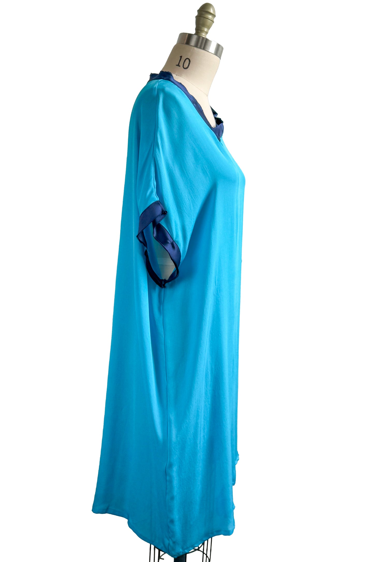 Petra Tunic | Silk Georgette | Turquoise | Large
