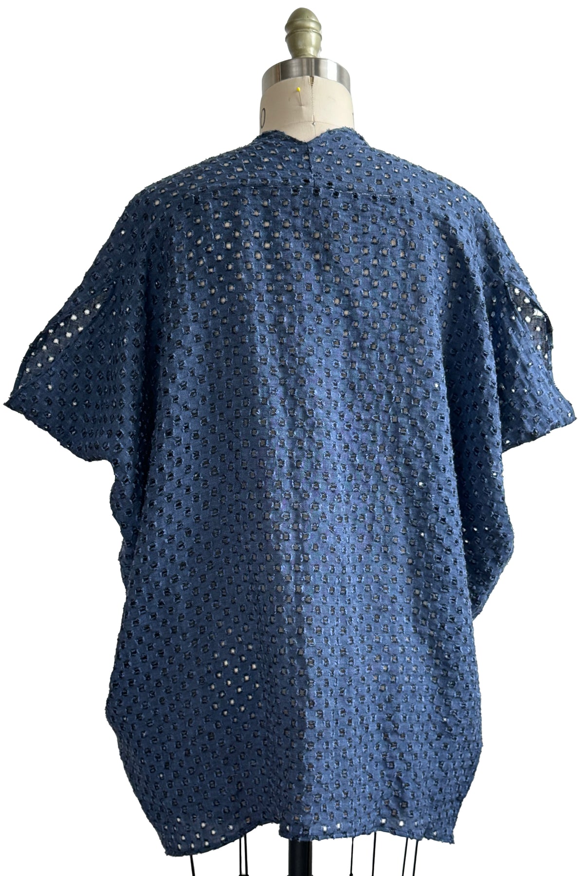 Origami Top | Die Cut Cotton | Indigo Dyed | Small
