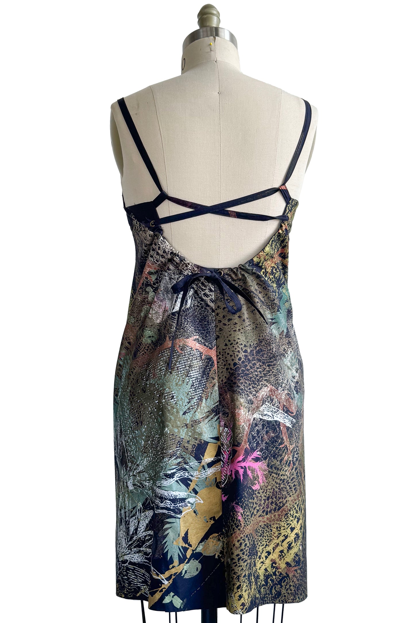 Pigalle Dress Mini | Cotton | Chaos Print | Black, Gold & Green | Small