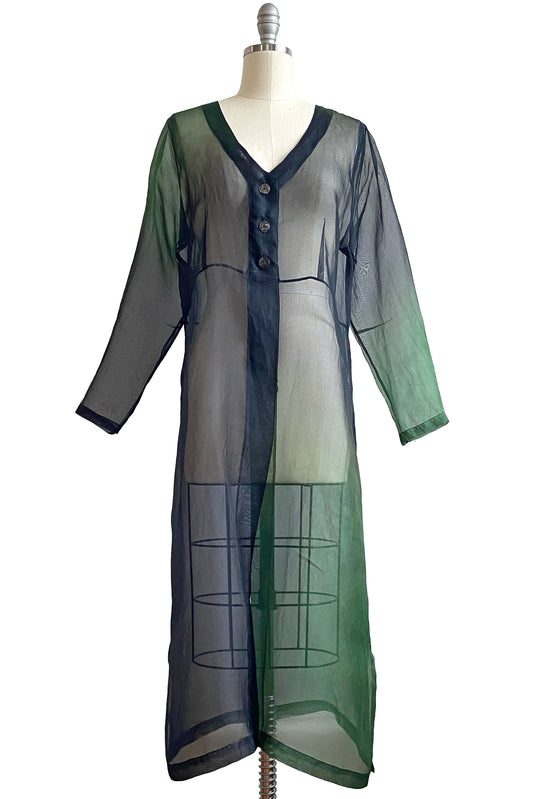 Fez Tunic w/ Ombre Dye - Ink & Green - Large